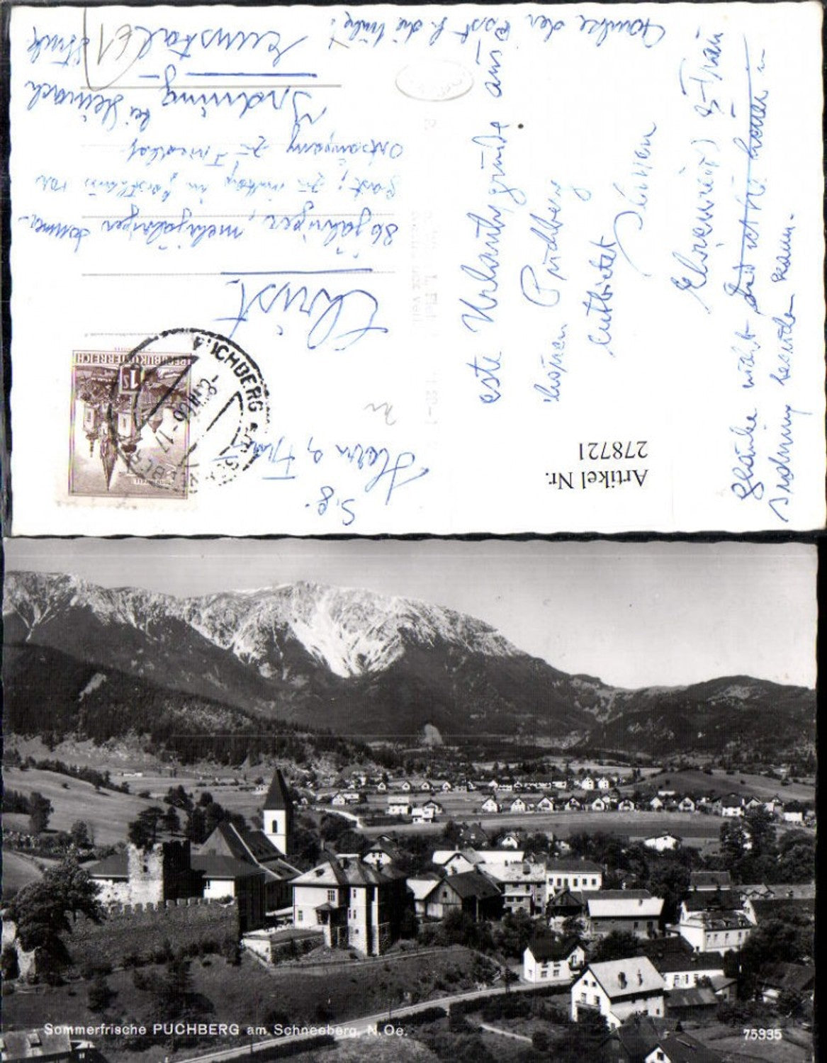 278721,Puchberg am Schneeberg Totale Bergkulisse