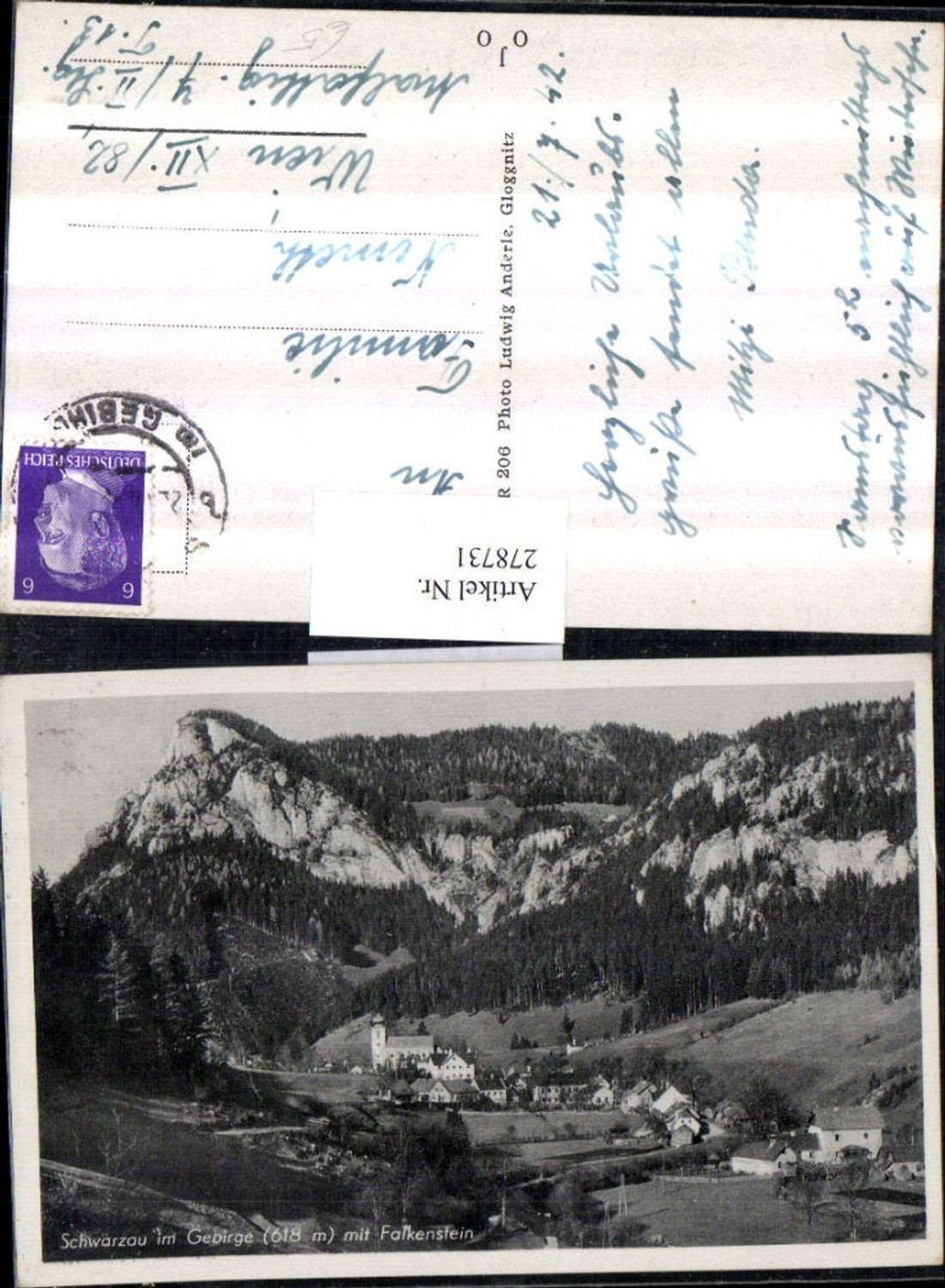 278731,Schwarzau im Gebirge Totale m. Falkenstein