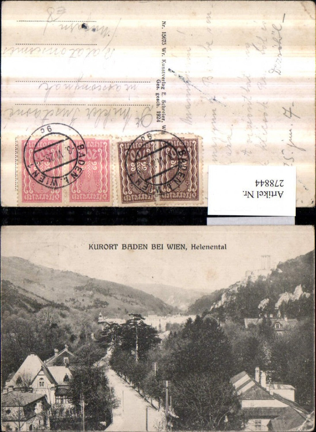 278844,Baden b. Wien Helenental m. Ruine