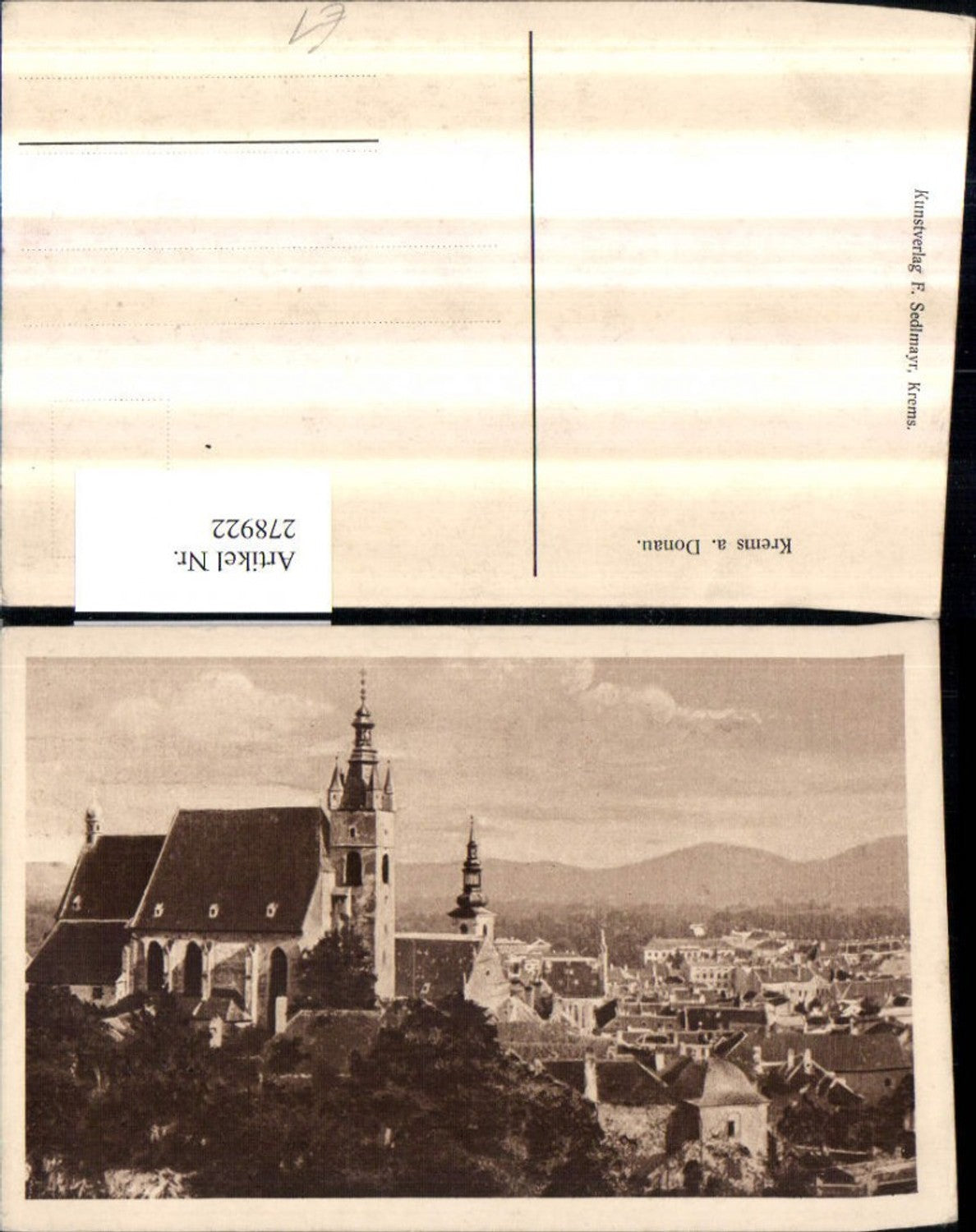 278922,Krems an d. Donau Teilansicht Kirchen