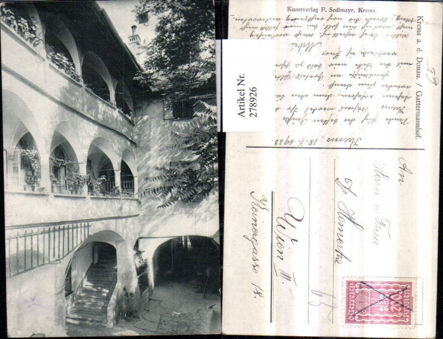 278926,Krems an d. Donau Gattermannhof Hof Arkaden