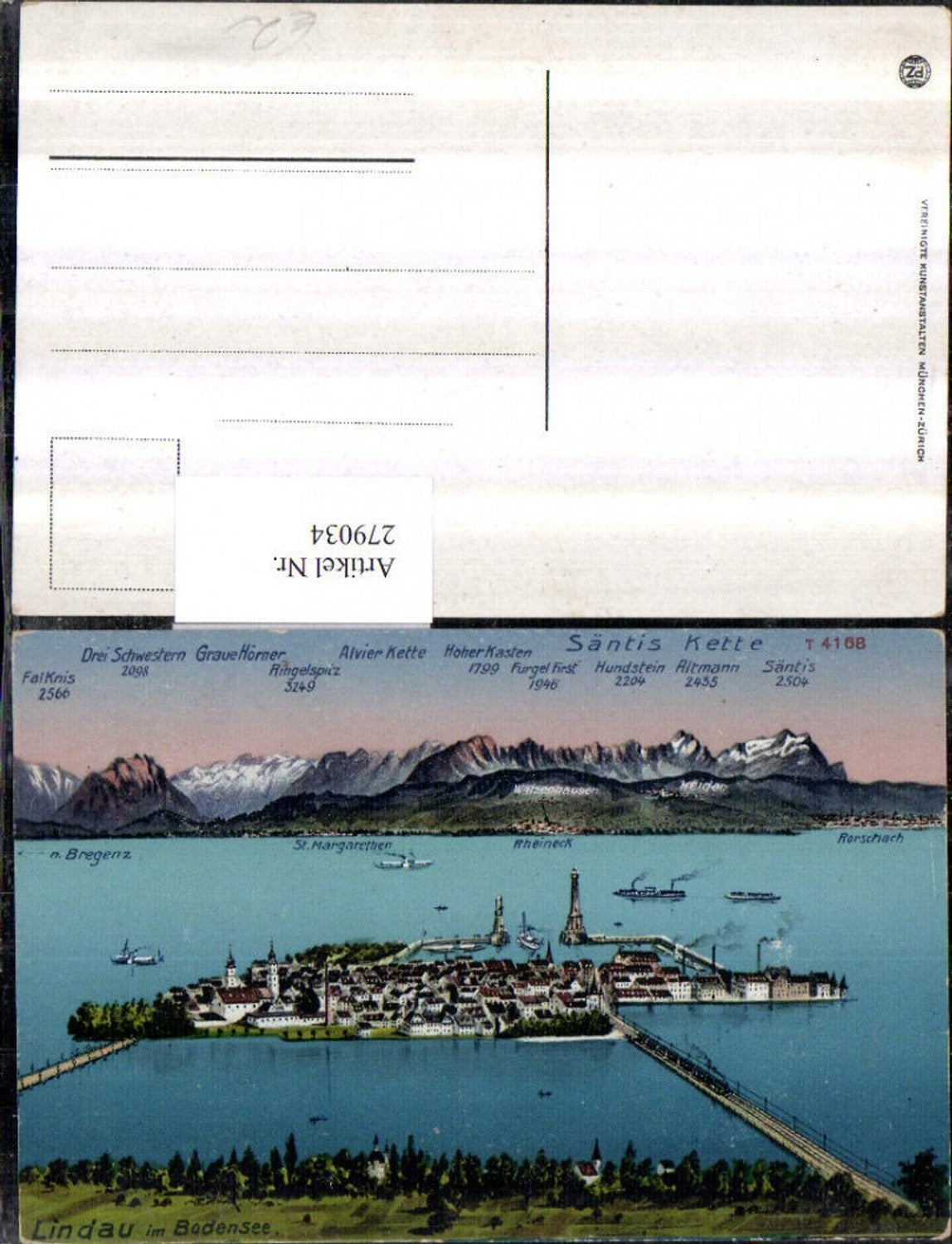 279034,Lindau im Bodensee Totale m. Säntis Kette Bergkulisse