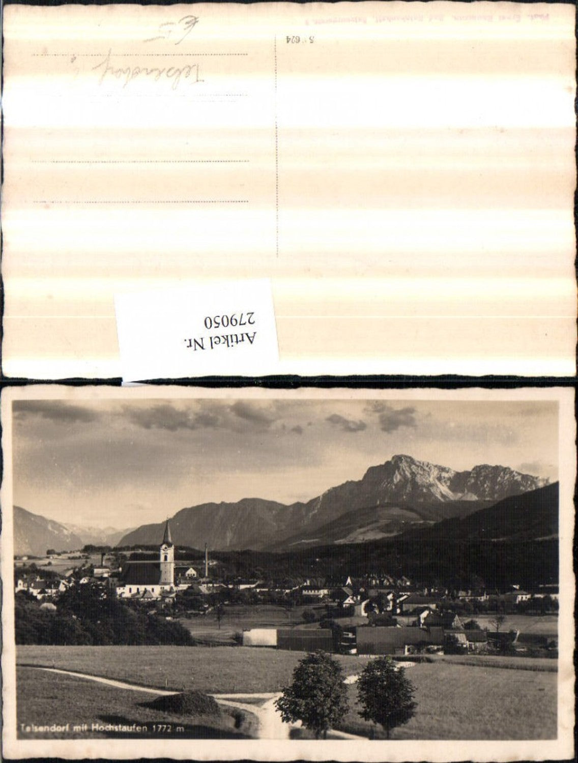 279050,Telsendorf Totale m. Hochstaufen Bergkulisse