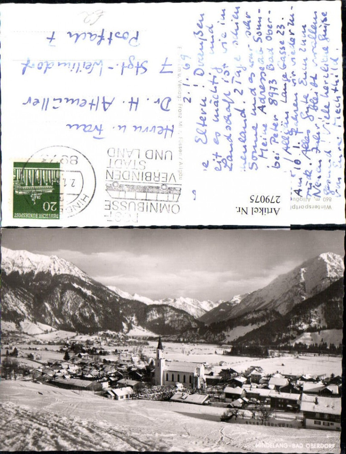 279075,Hindelang Bad Oberdorf Totale Bergkulisse Winterbild
