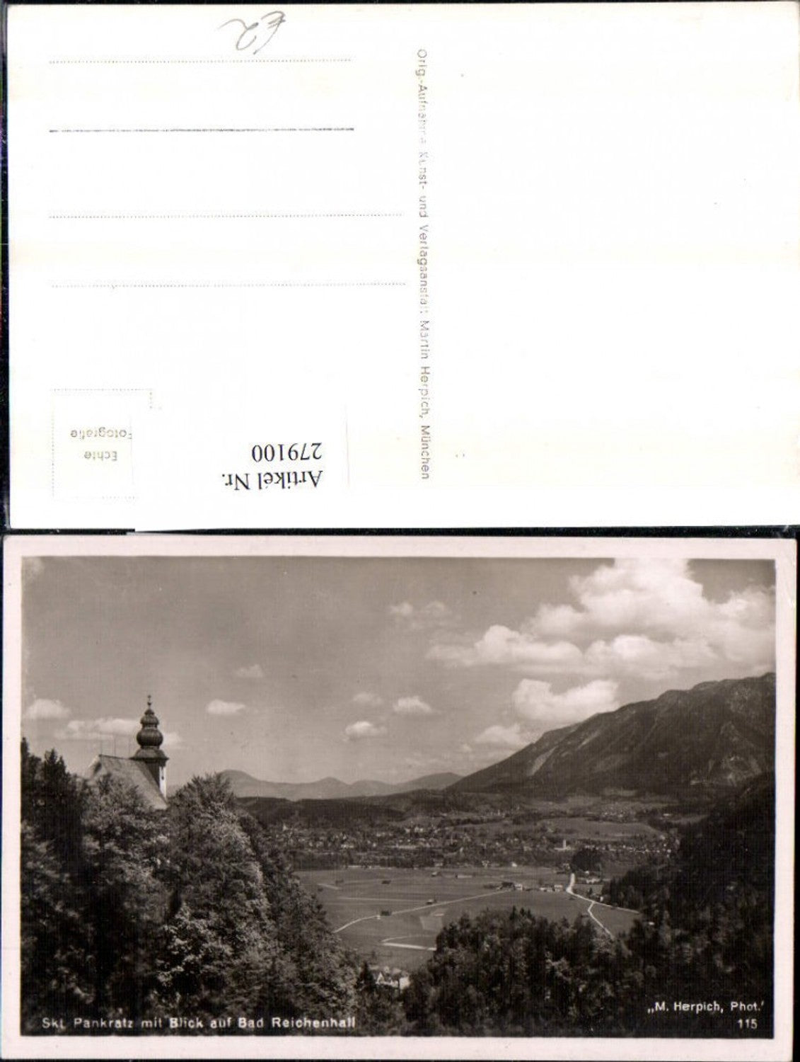 279100,Kirche St. Pankratz m. Blick auf Bad Reichenhall Totale