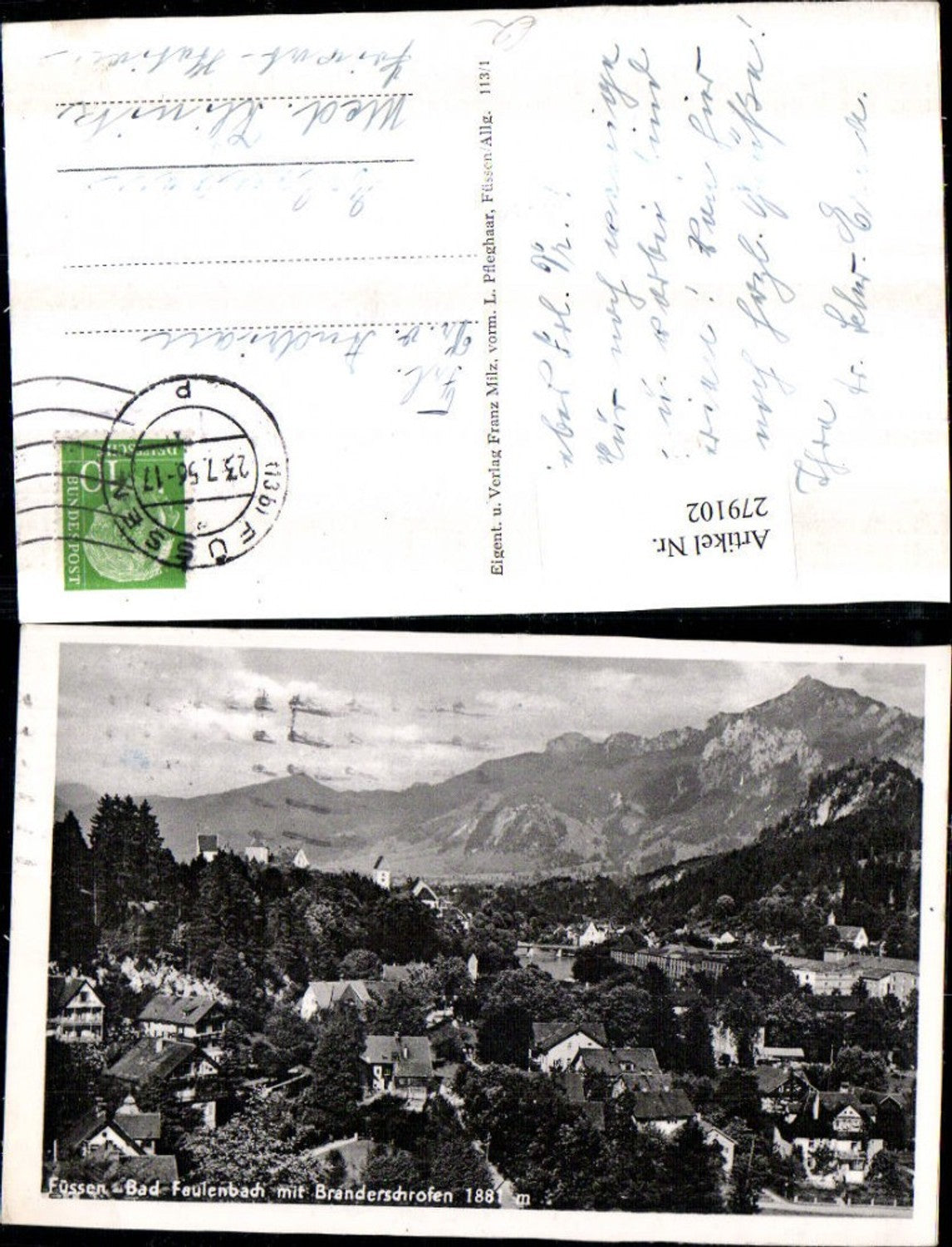 279102,Füssen Bad Faulenbach m. Branderschrofen Totale Bergkulisse