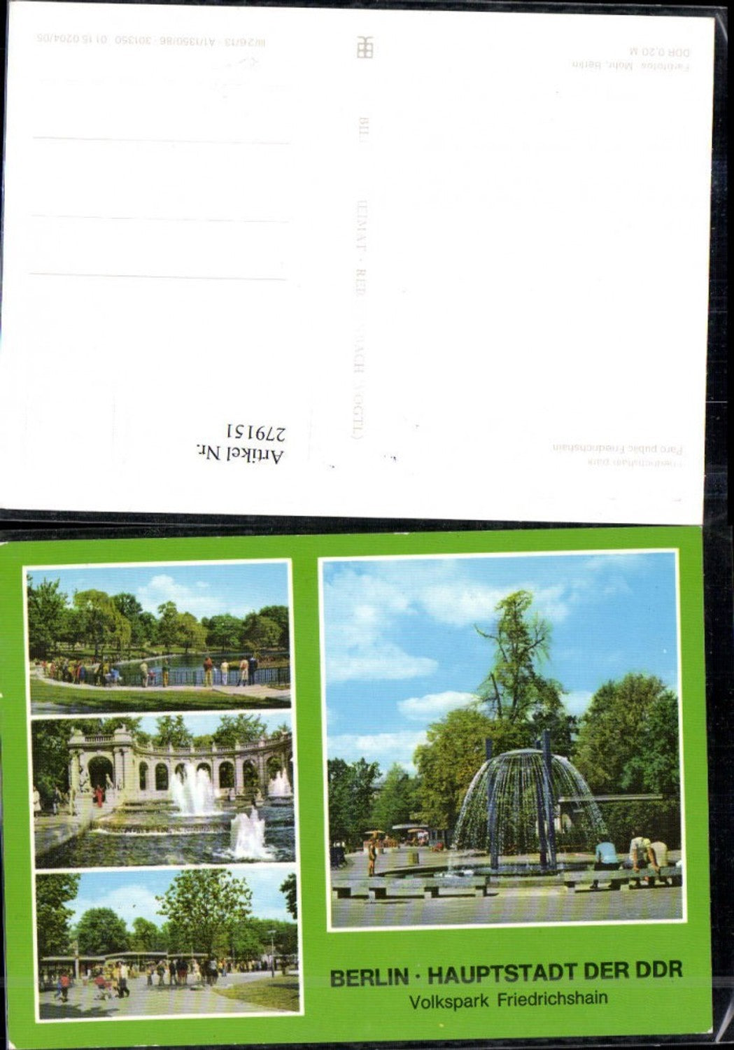 279151,Berlin Volkspark Friedrichshain Wasserkünste Springbrunnen Mehrbildkarte