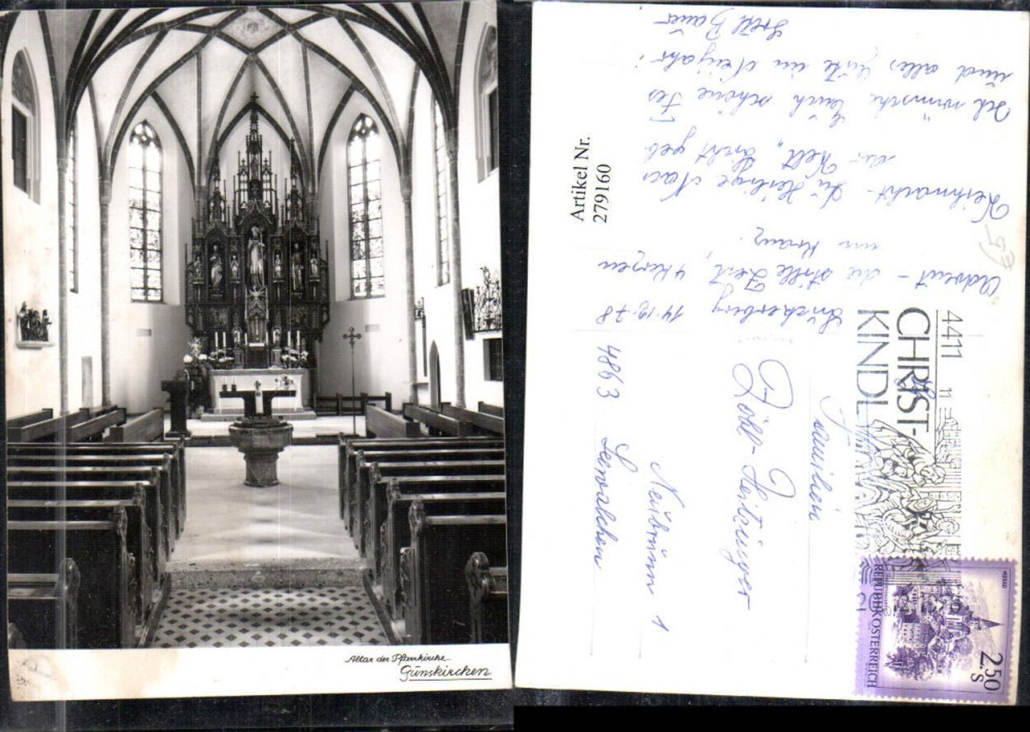 279160,Gunskirchen Pfarrkirche Kirche Innenansicht