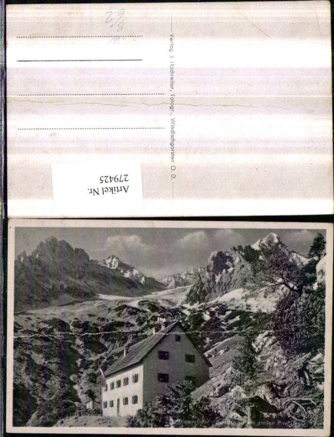 279425,Hinterstoder Schutzhaus Berghütte am großen Priel Bergkulisse