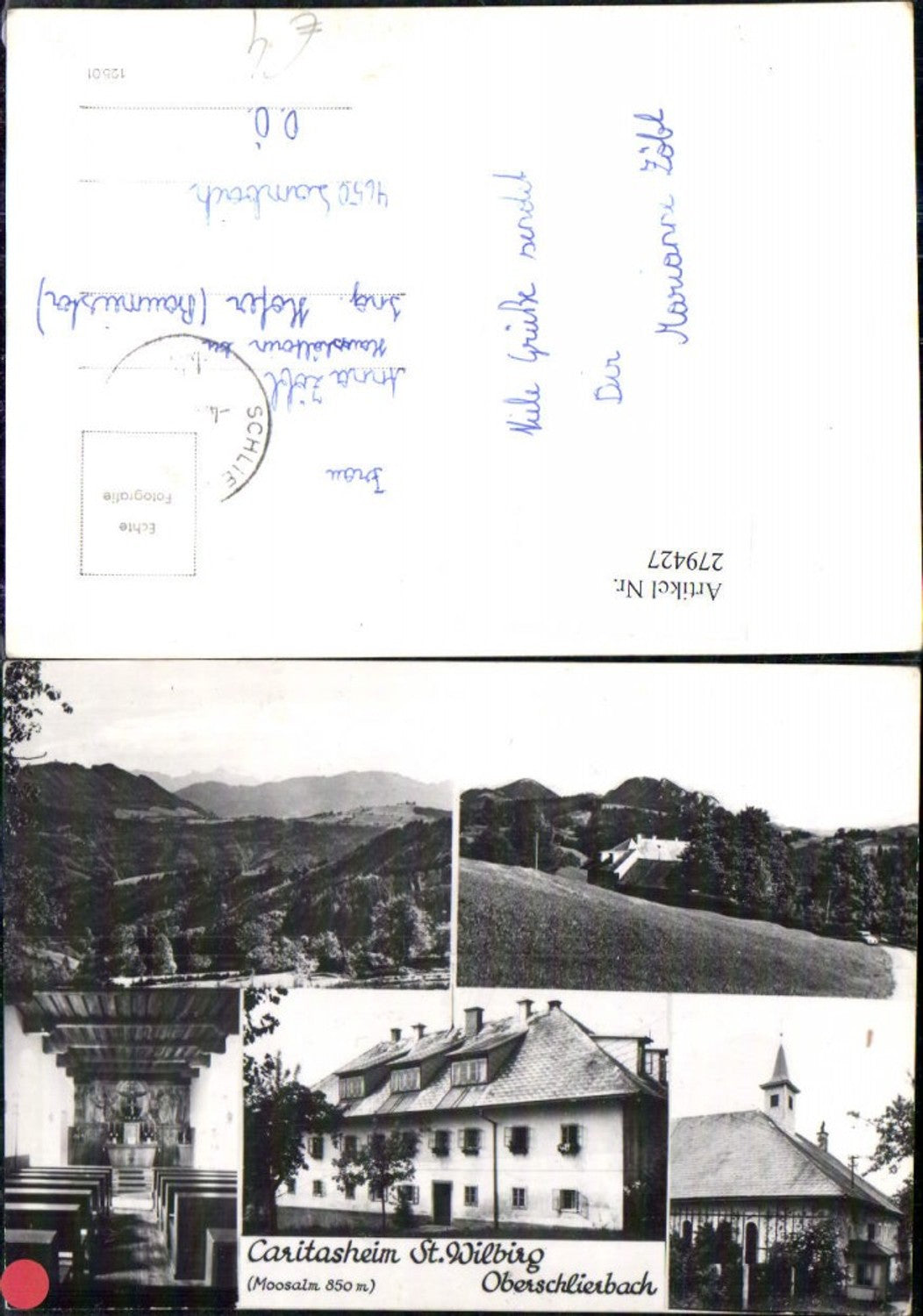 279427,Oberschlierbach Caritasheim St. Wilbirg Kapelle Mehrbildkarte