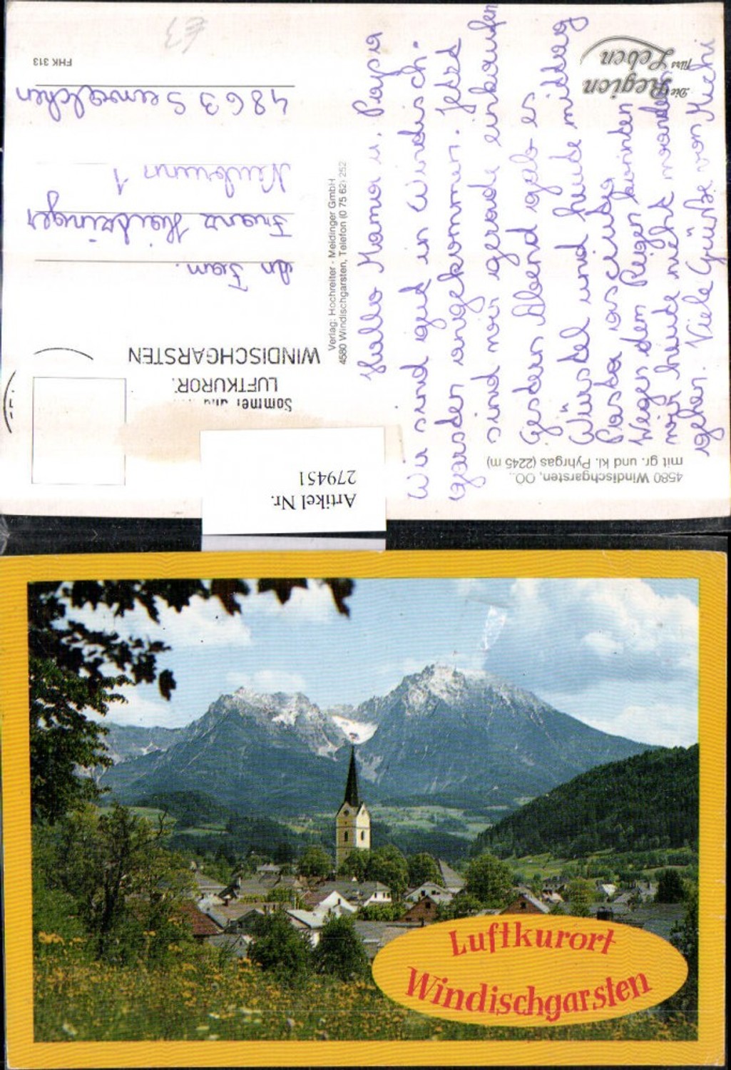 279451,Windischgarsten Totale m. Großen u. Kleinen Priel Bergkulisse