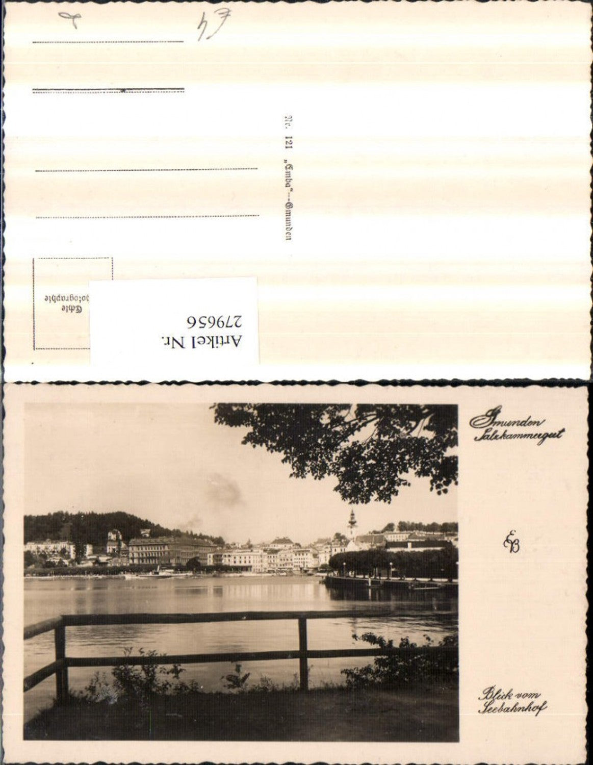 279656,Gmunden Blick auf Seebahnhof