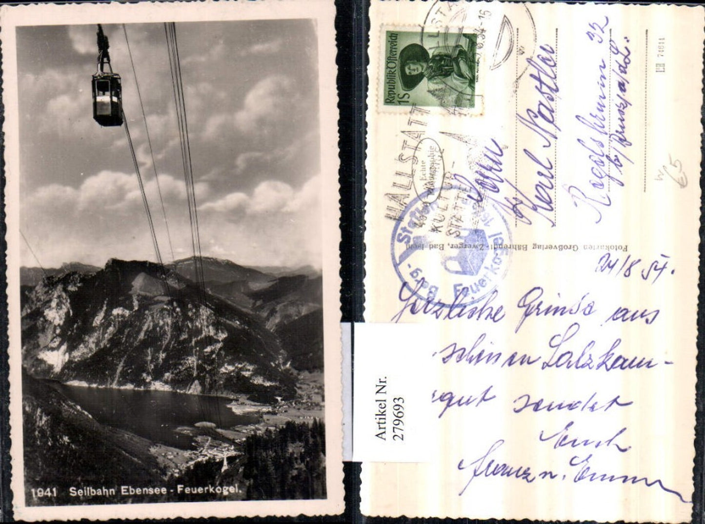 279693,Seilbahn Ebensee Totale Feuerkogel Bergkulisse