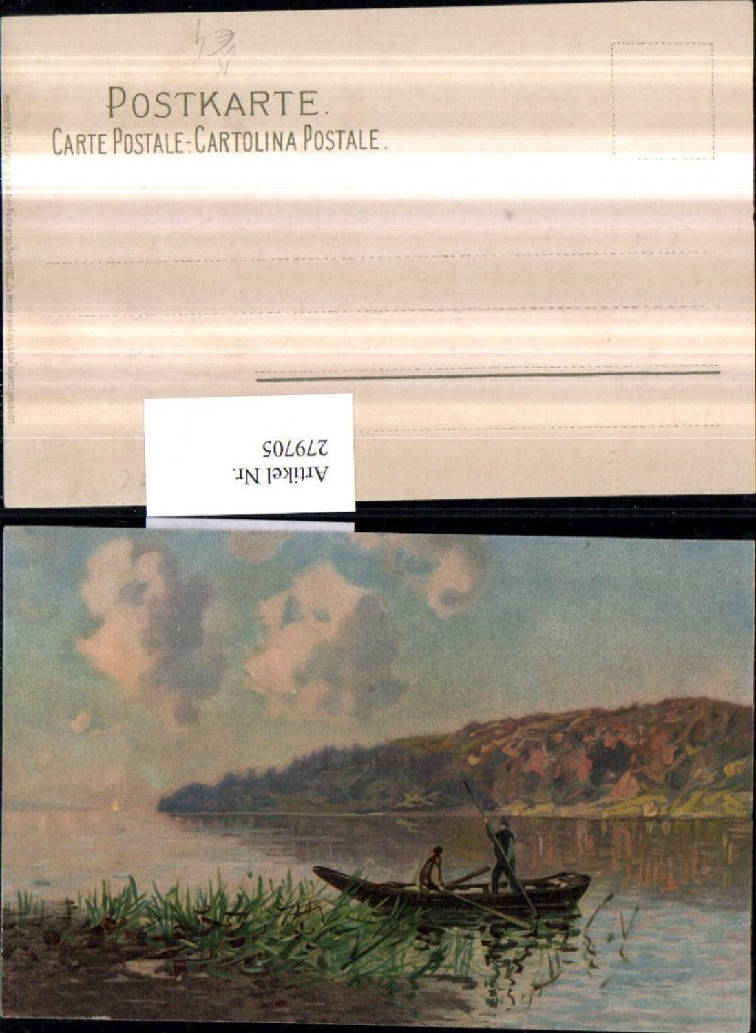 279705,Künstler AK Meissner & Buch 1182 Zu Wasser und zu Lande Ruderboot Zille Partie
