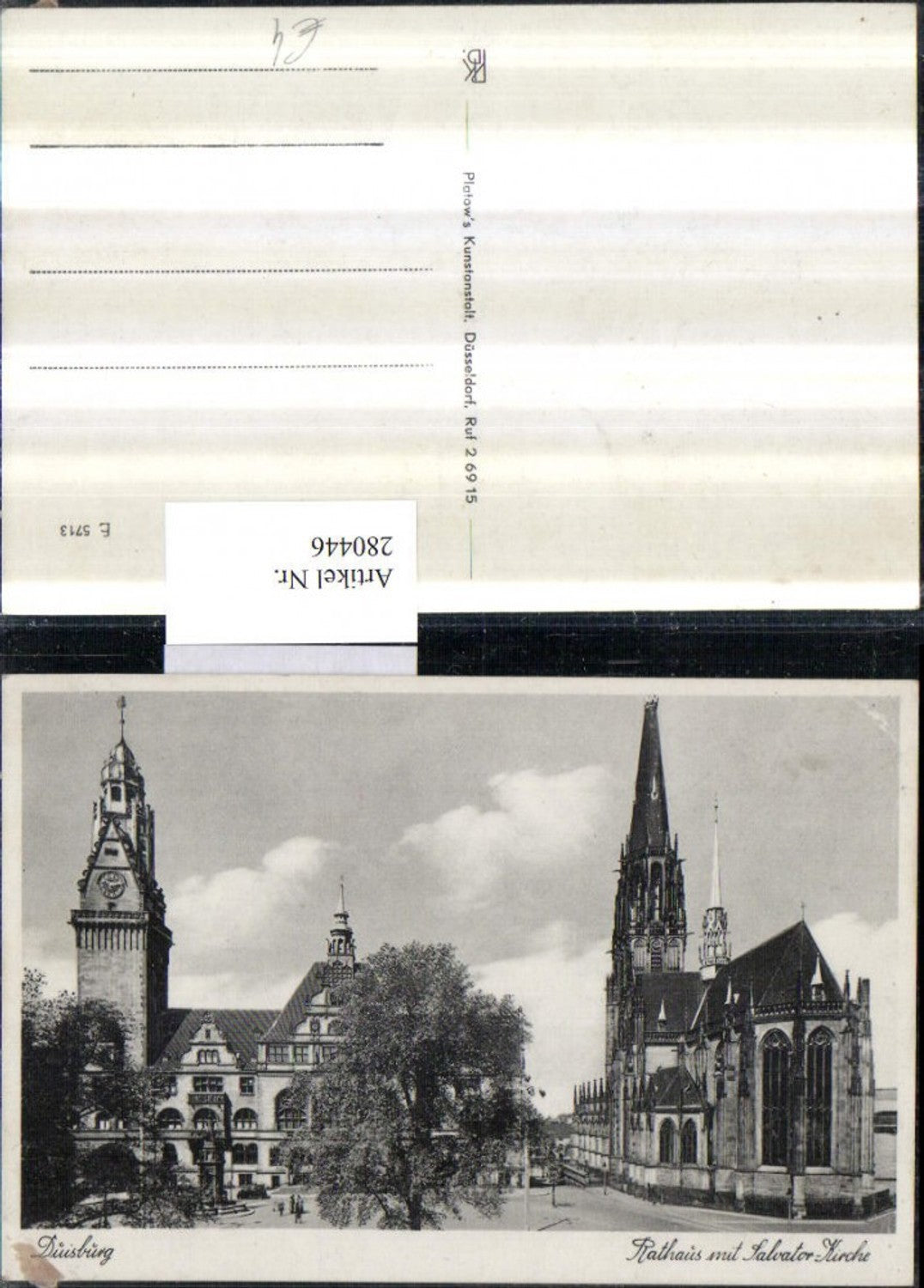 280446,Duisburg Rathaus m. Salvator-Kirche