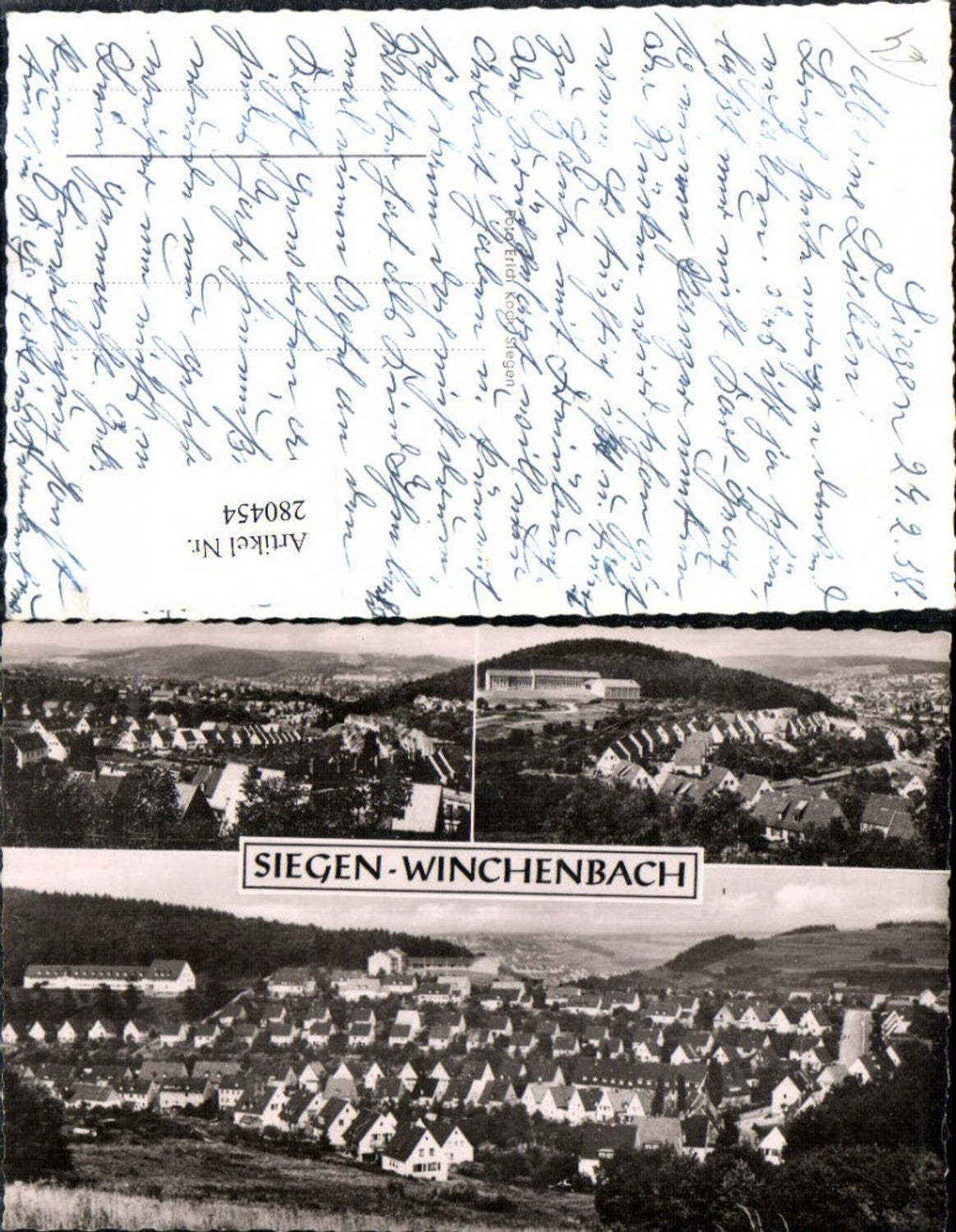 280454,Siegen Winchenbach Totale Siedlung Mehrbildkarte