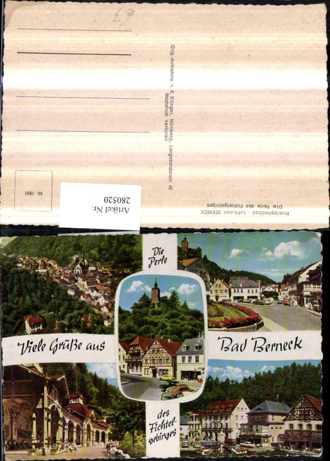 280520,Bad Berneck im Fichtelgebirge Totale Kurhaus Straßenansicht Mehrbildkarte