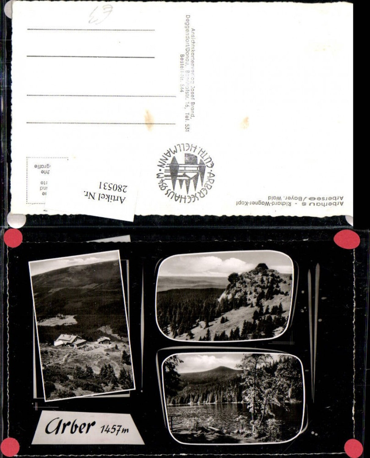280531,Arberg Arberhaus Richard-Wagner-Kopf Arbersee Mehrbildkarte
