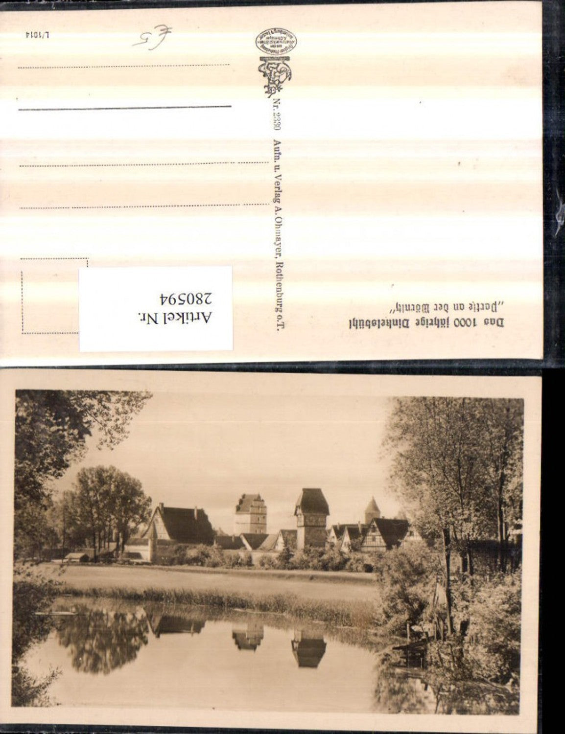 280594,Dinkelsbühl Partie an d. Wörnitz Türme