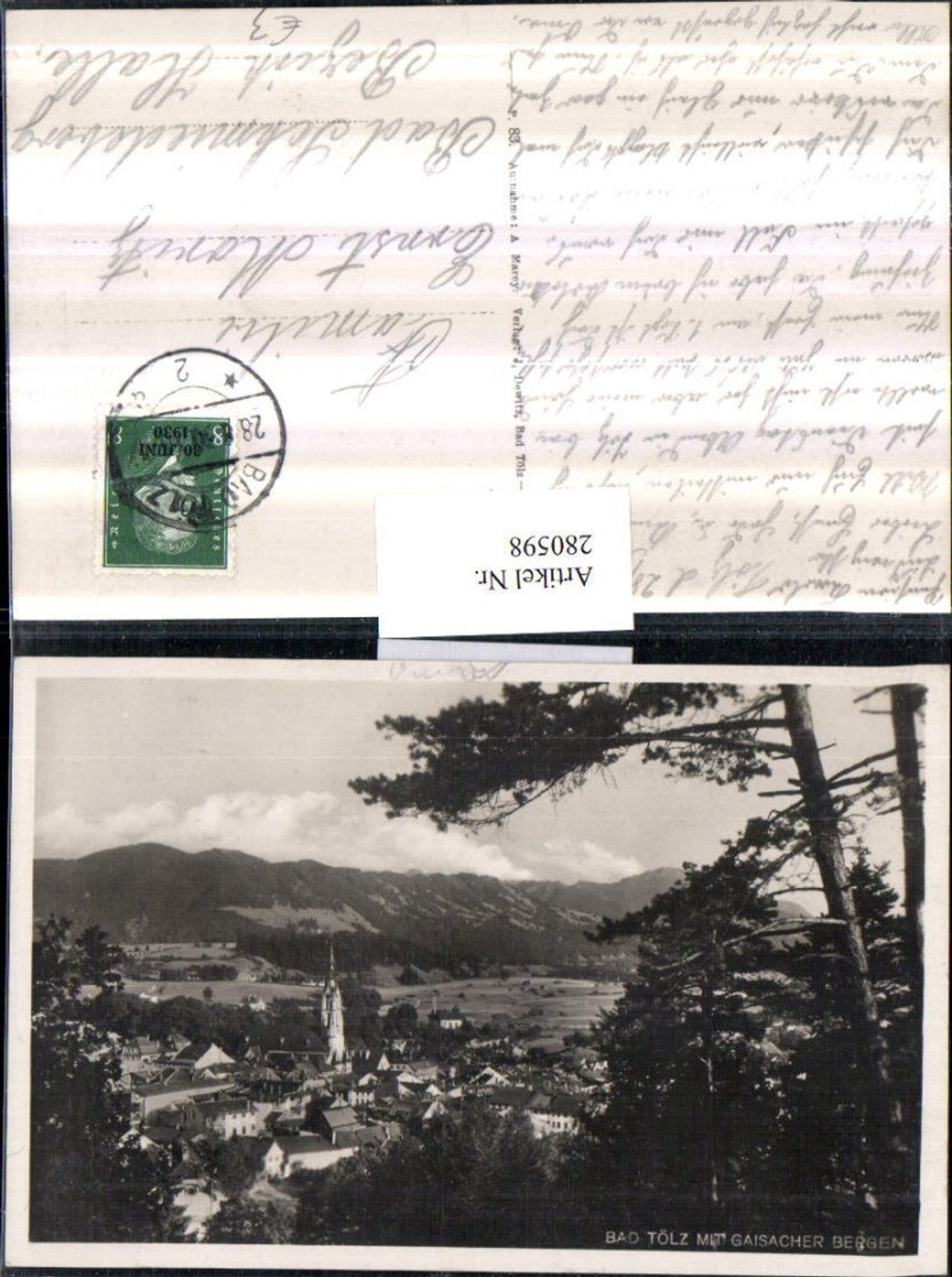 280598,Bad Tölz Totale m. Gaisacher Bergen
