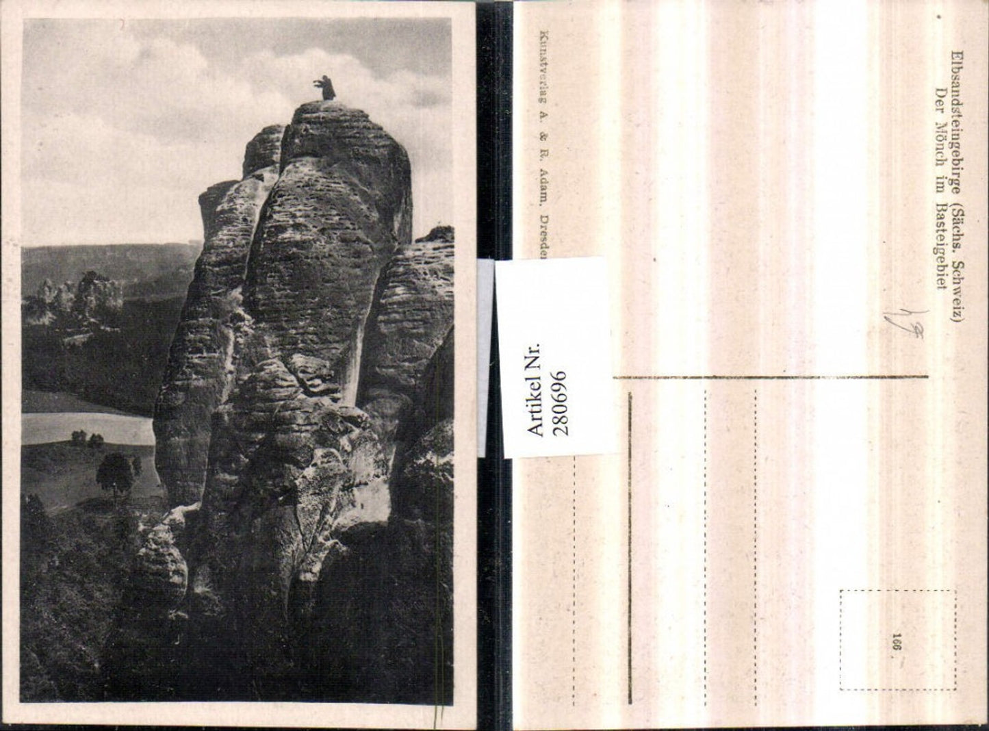 280696,Elbsandsteingebirge Mönch im Basteigebiet Felsen b. Rathen