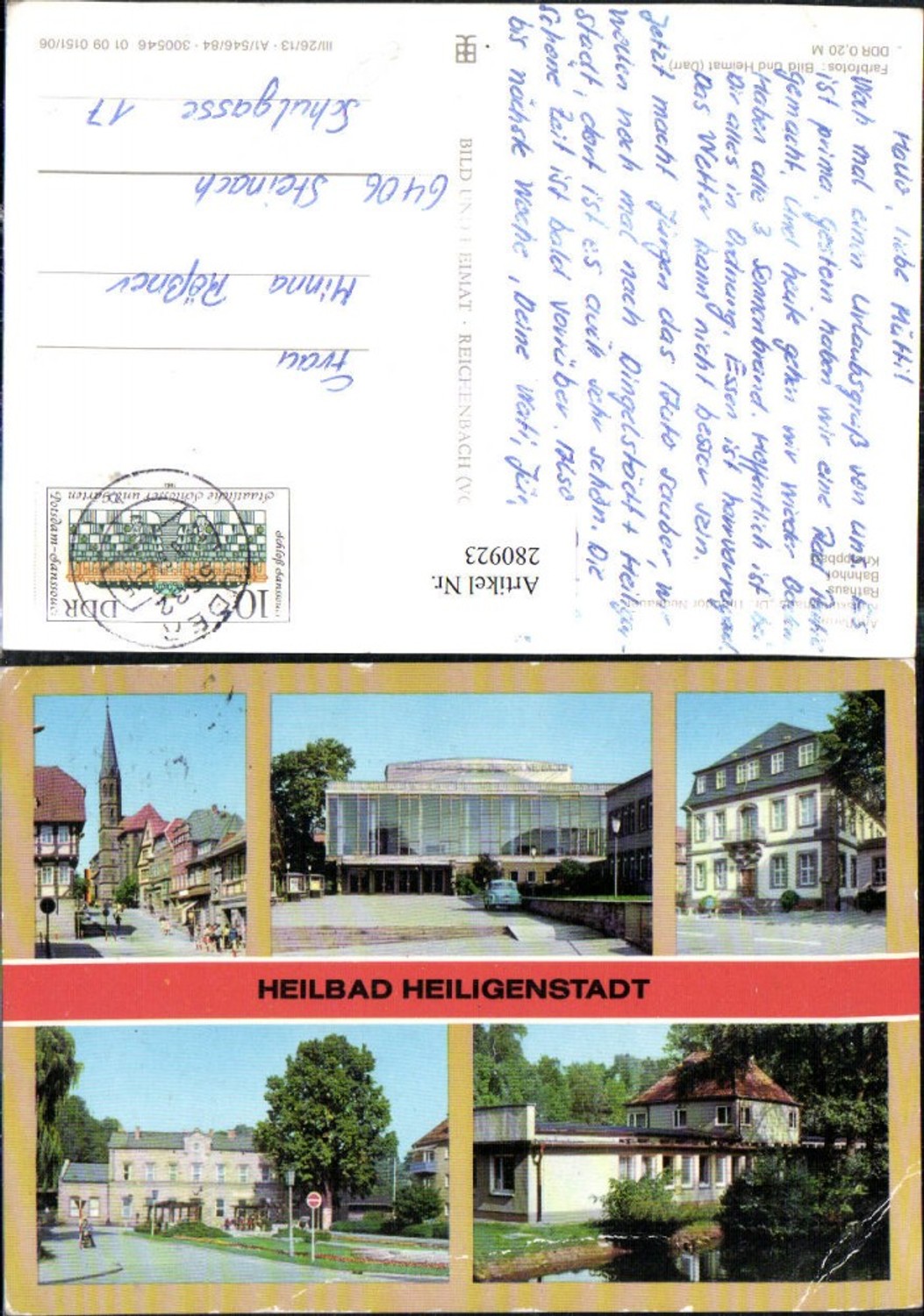 280923, Heiligenstadt District Cultural Center Dr. Theodor Neubauer Town Hall Train Station Kneipp Bath Multi-view map