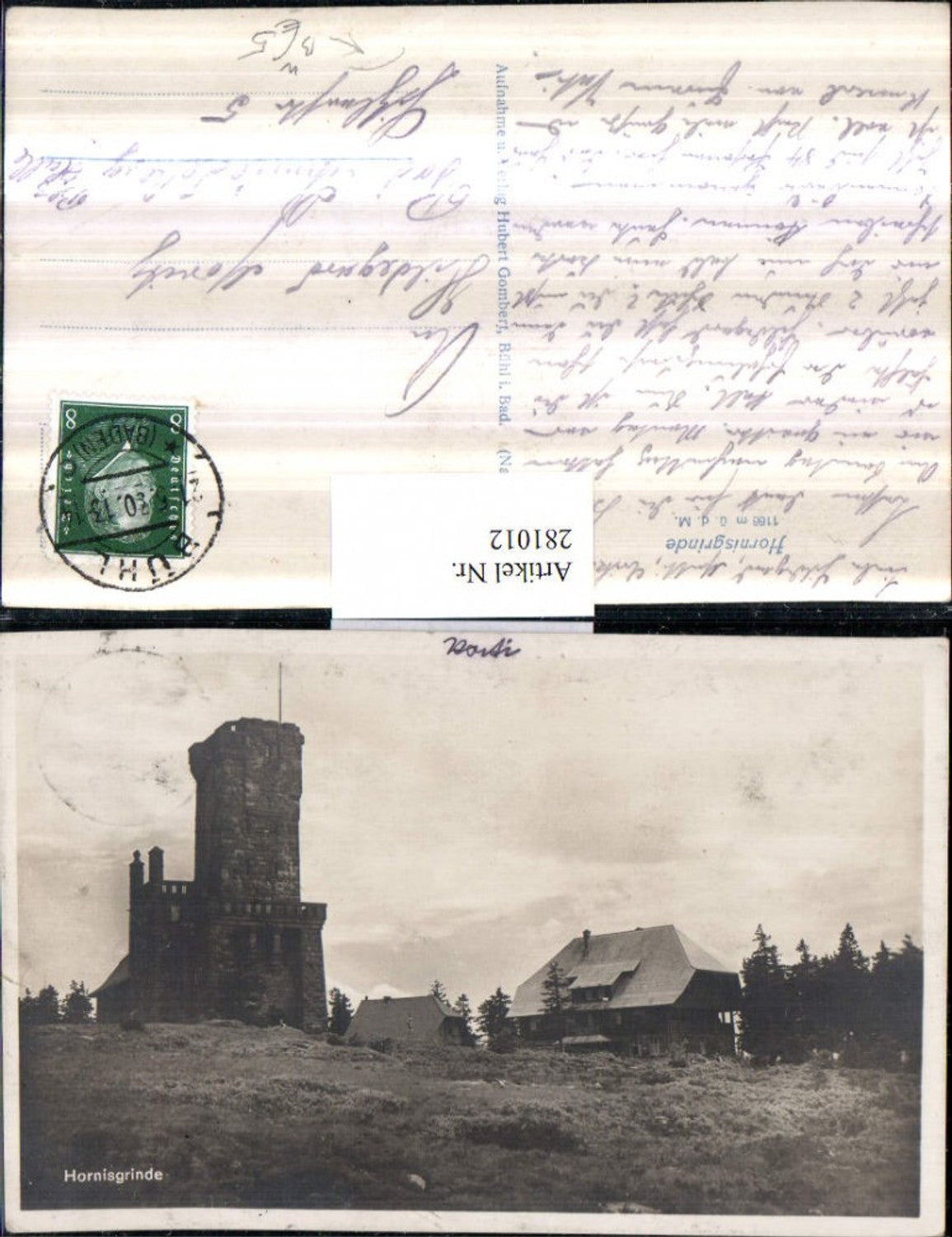 281012,Hornisgrinde b. Bühl Aussichtswarte Turm