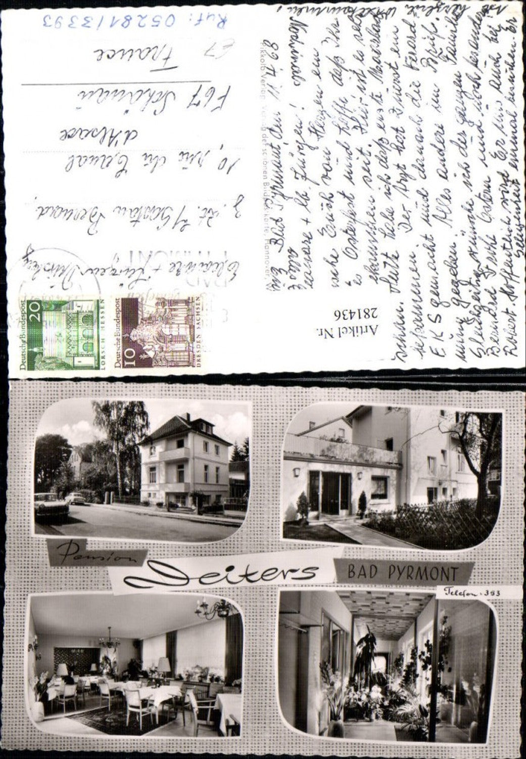 281436,Bad Pyrmont Pension Deiters Mehrbildkarte