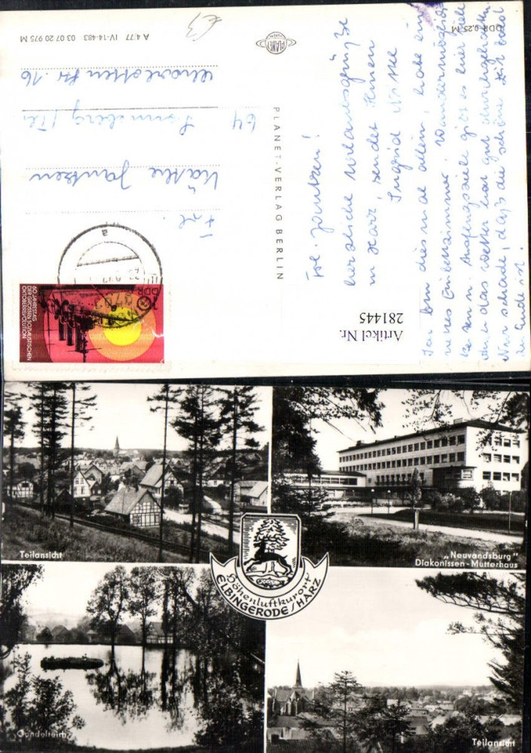 281445,Elbingerode im Harz Totale Diakonissen-Mutterhaus Neuvandsburg Gondelteich Mehrbildkarte