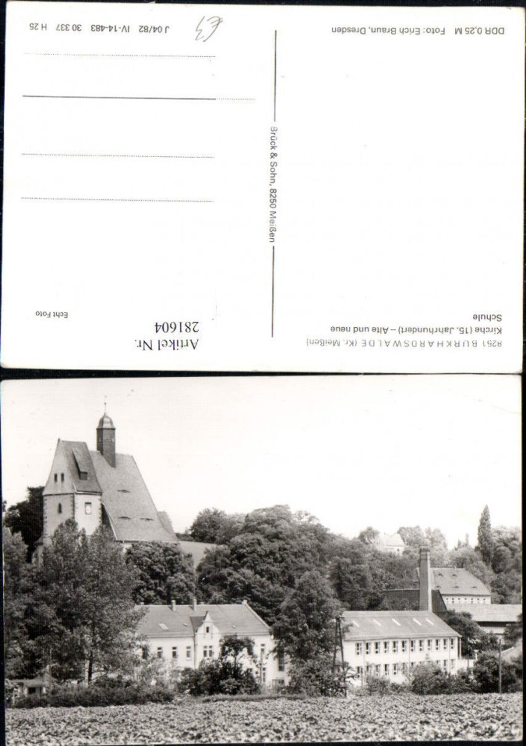 281604,Burkhardswalde Kirche Alte u. Neue Schule