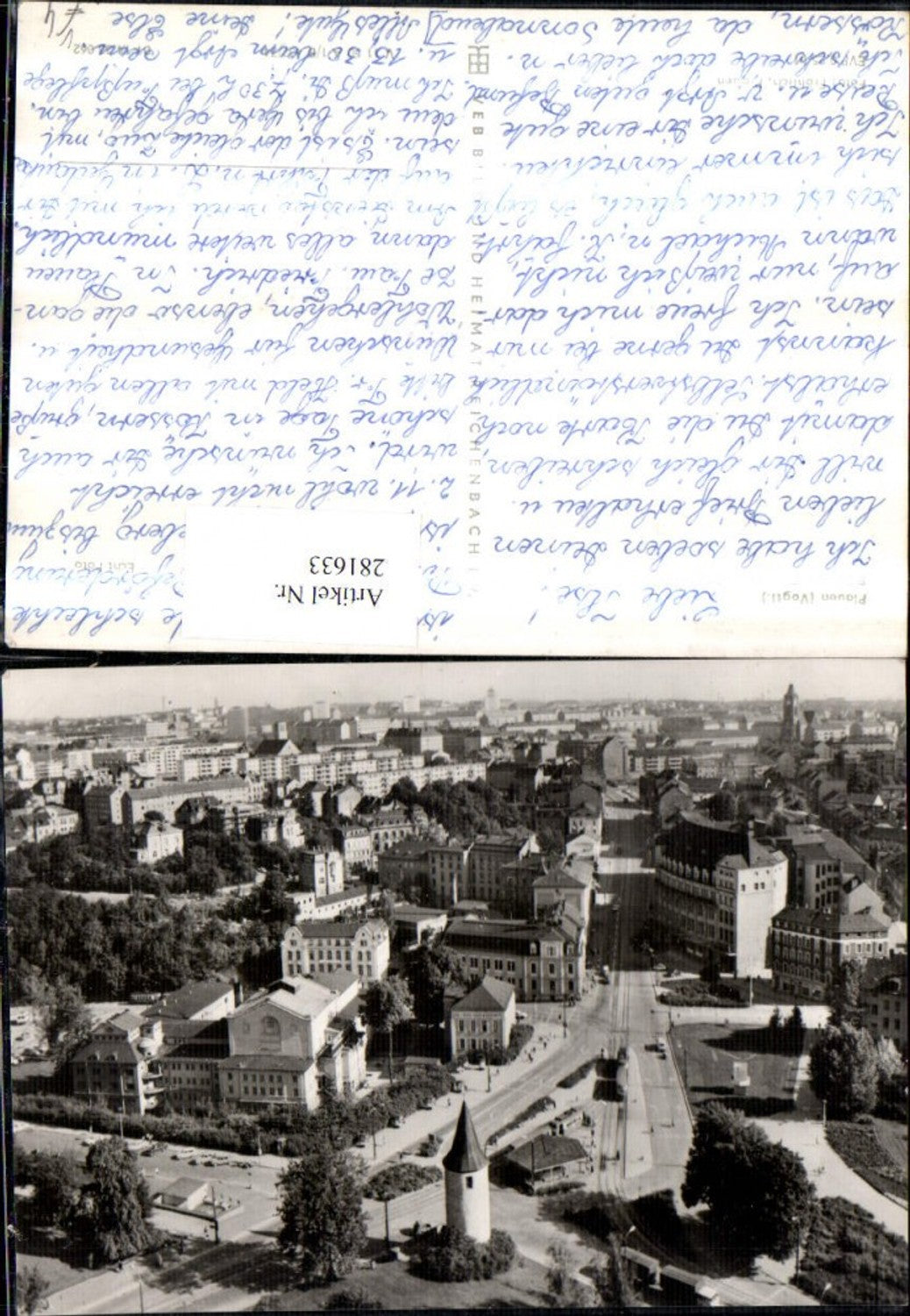 281633,Plauen im Vogtland Teilansicht Blick zum Grotewohl-Platz pub VEB