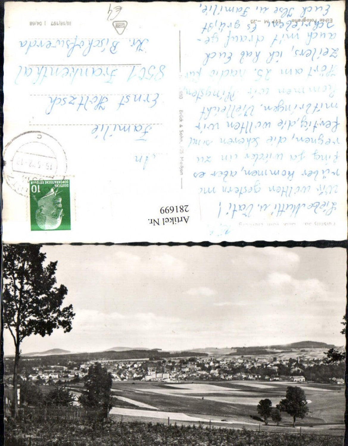 281699,Pulsnitz Totale Blick vom Eierberg