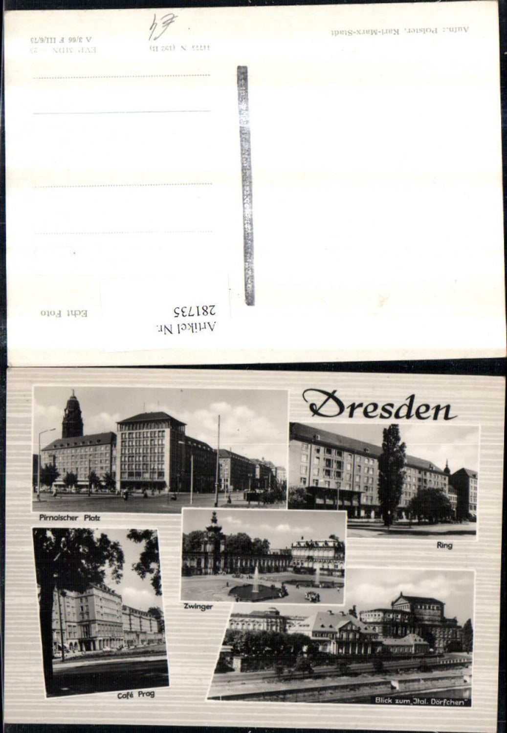 281735,Dresden Ring Zwinger Pirnaischer Platz Cafe Prag Italienisches Dörfchen Mehrbildkarte