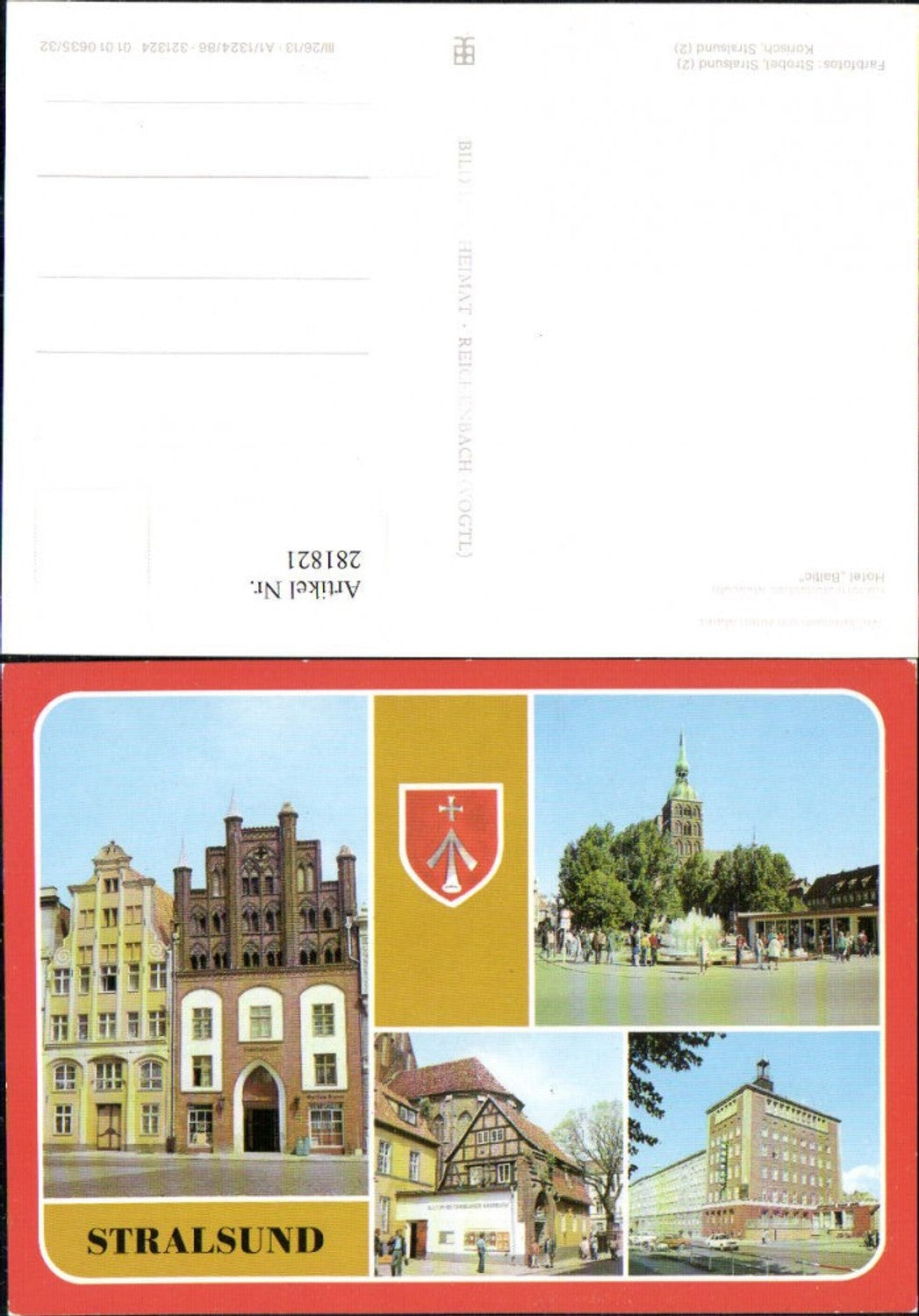 281821,Stralsund Wulflamhaus Nikolaikirche Kulturhistorisches Museum Hotel Baltic Mehrbildkarte