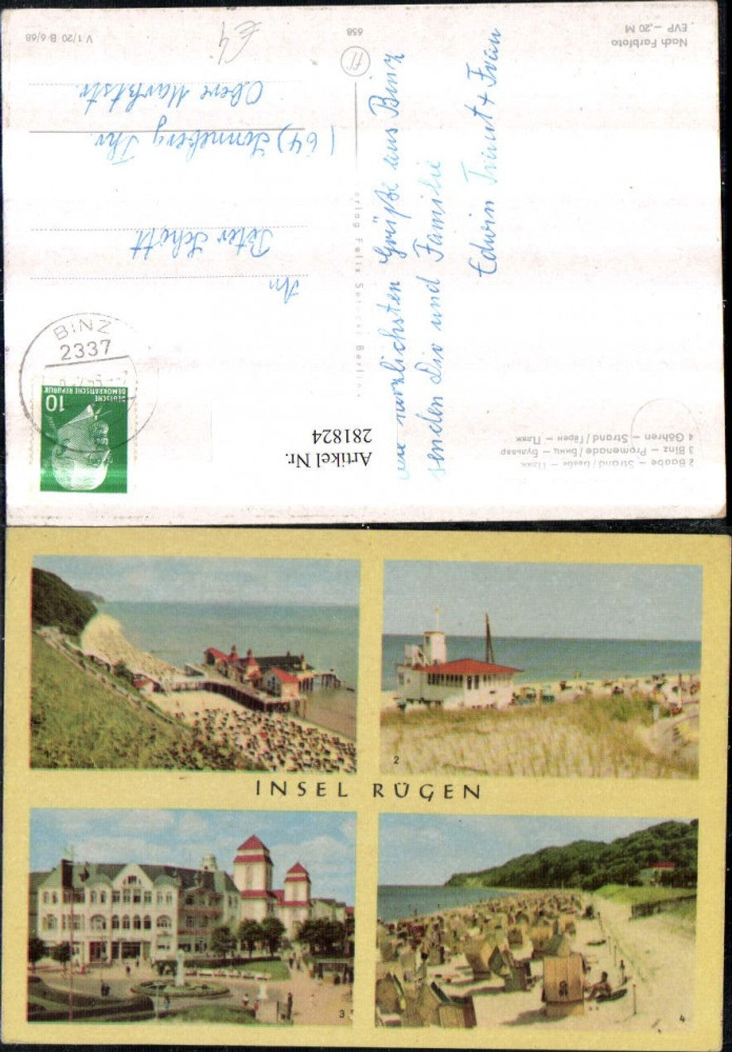 281824,Insel Rügen Sellin Seebrücke Baabe Strand Binz Promenade Göhren Strandleben Mehrbildkarte