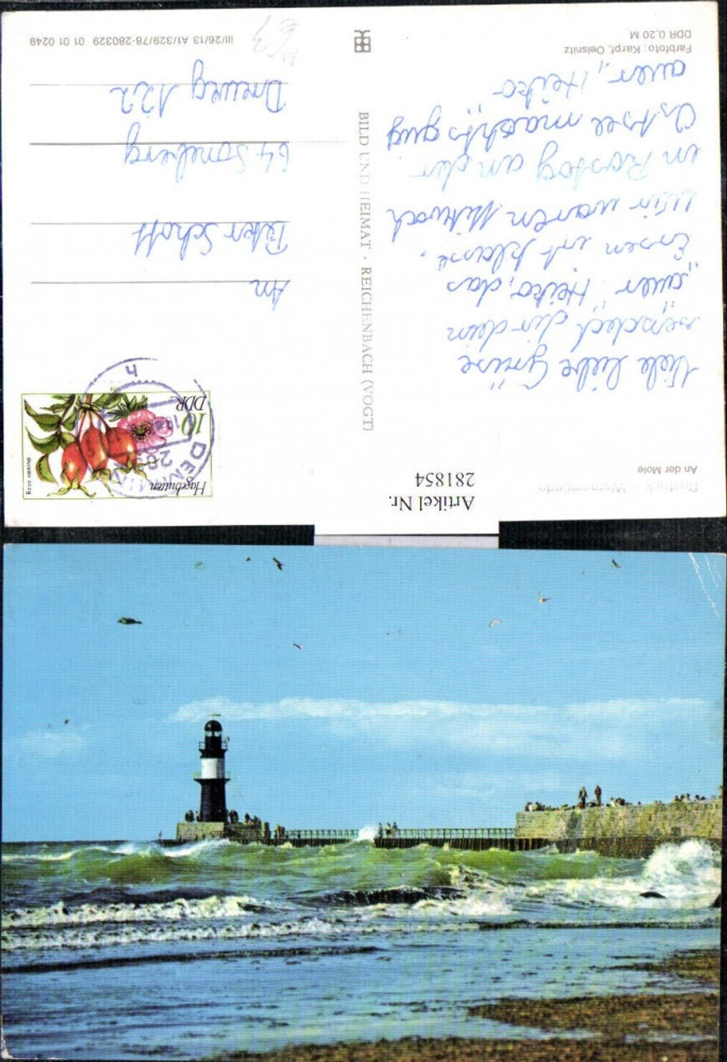 281854,Rostock Warnemünde An d. Mole Leuchtturm