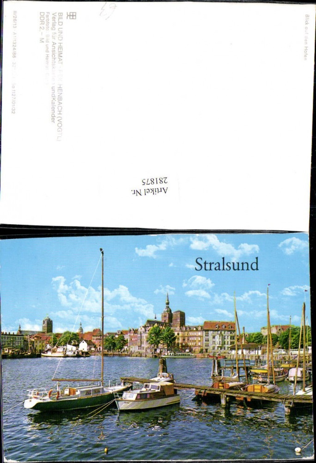 281875,Stralsund Teilansicht Anlegestelle Boote