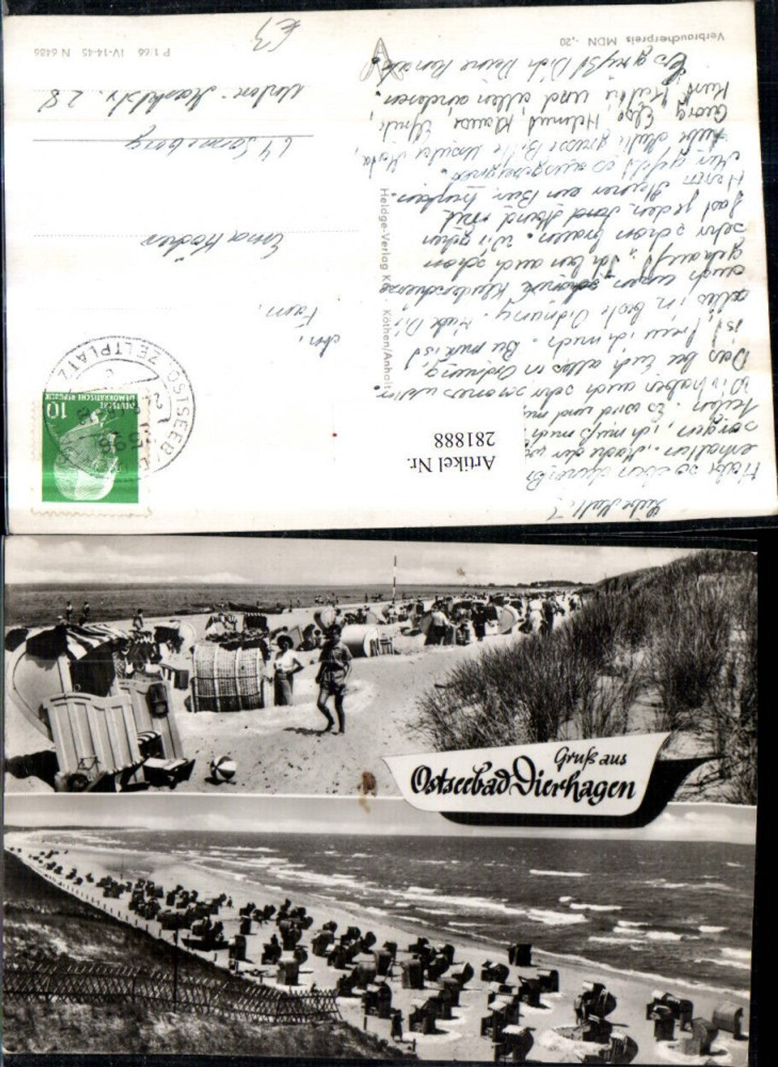281888,Ostseebad Dierhagen Strand Strandleben Strandkörbe Mehrbildkarte