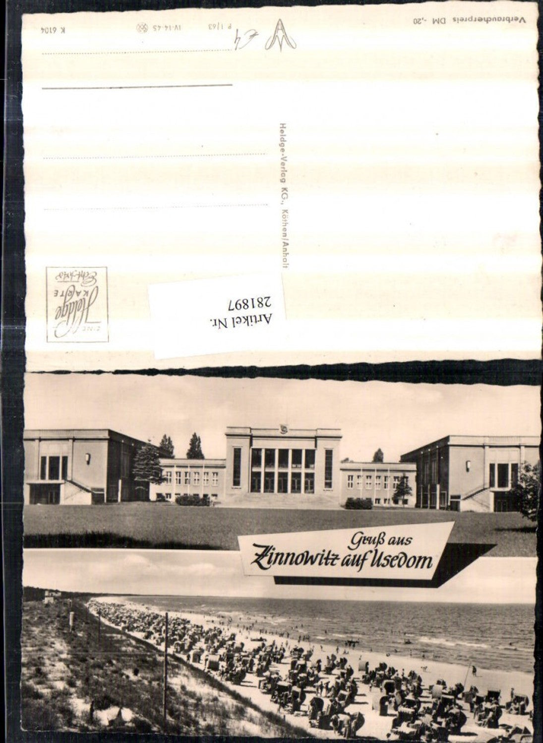 281897,Gruß aus Zinnowitz auf Usedom Gebäude Strand Strandleben Mehrbildkarte