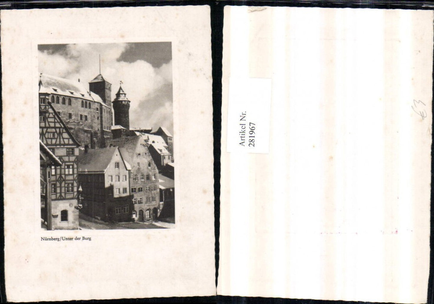 281967,Präge AK Nürnberg Unter der Burg