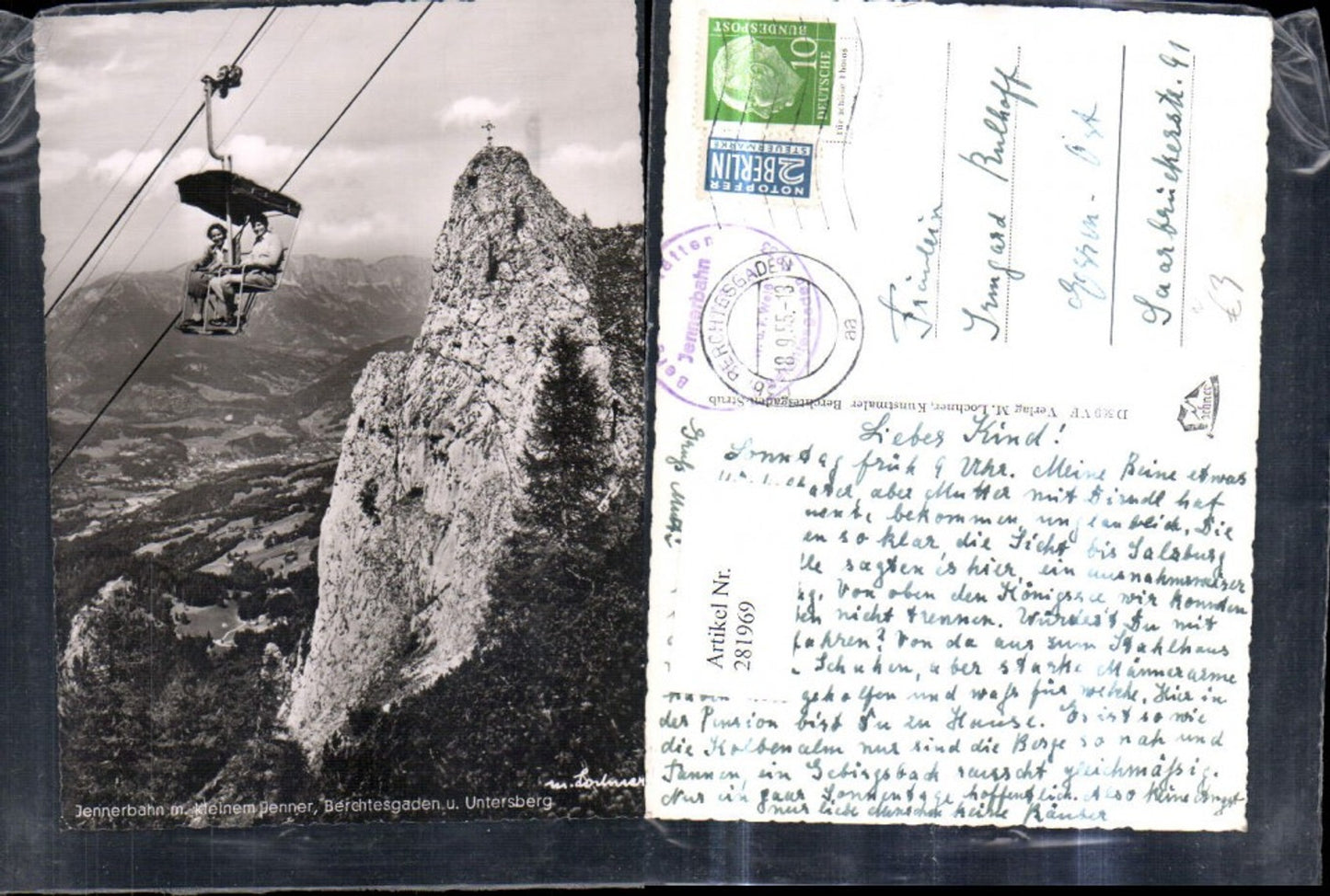 281969,Jennerbahn Sessellift m. Kleinen Jenner Berchtesgaden u. Untersberg