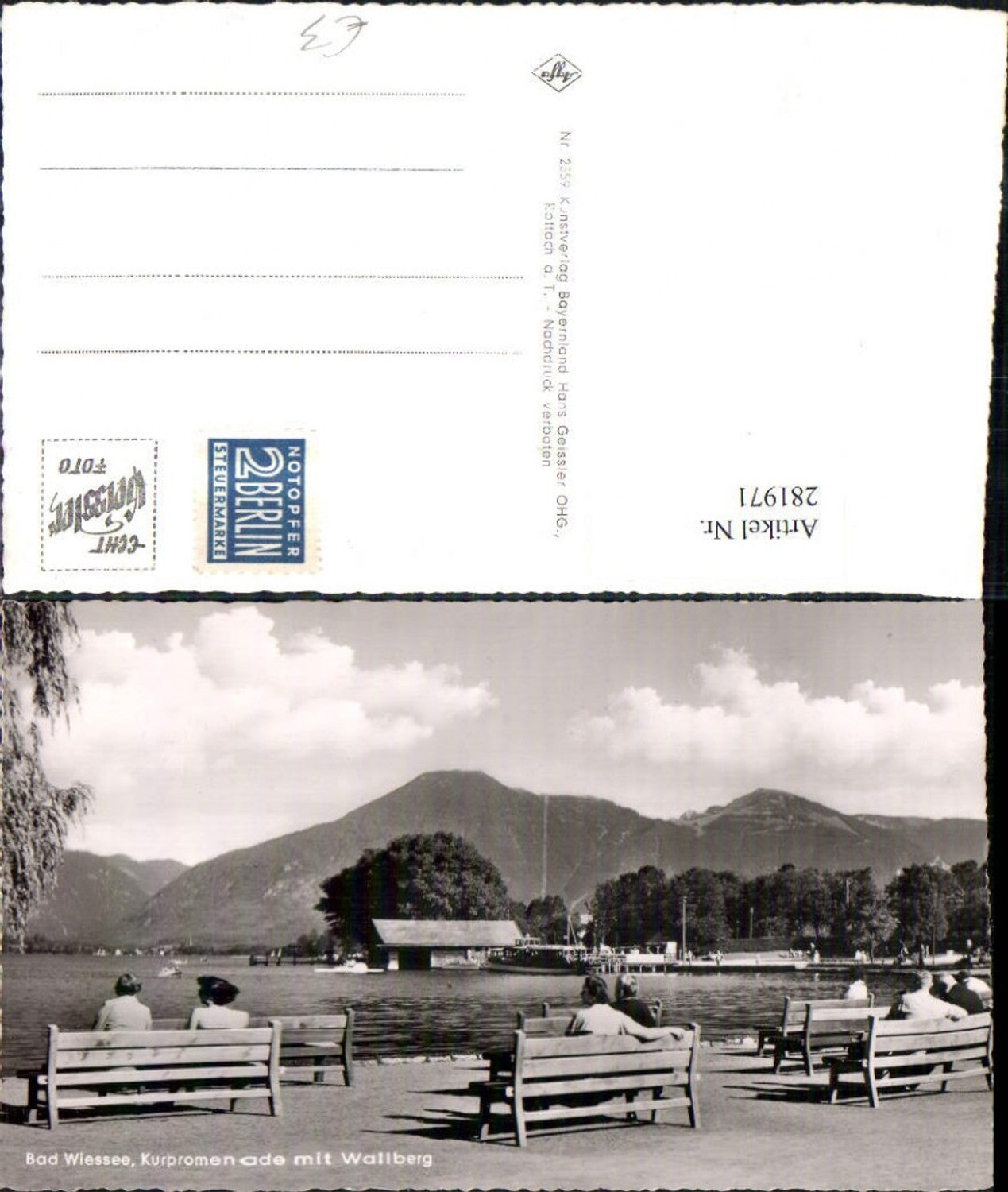 281971,Bad Wiessee Kurpromenade m. Wallberg Bergkulisse