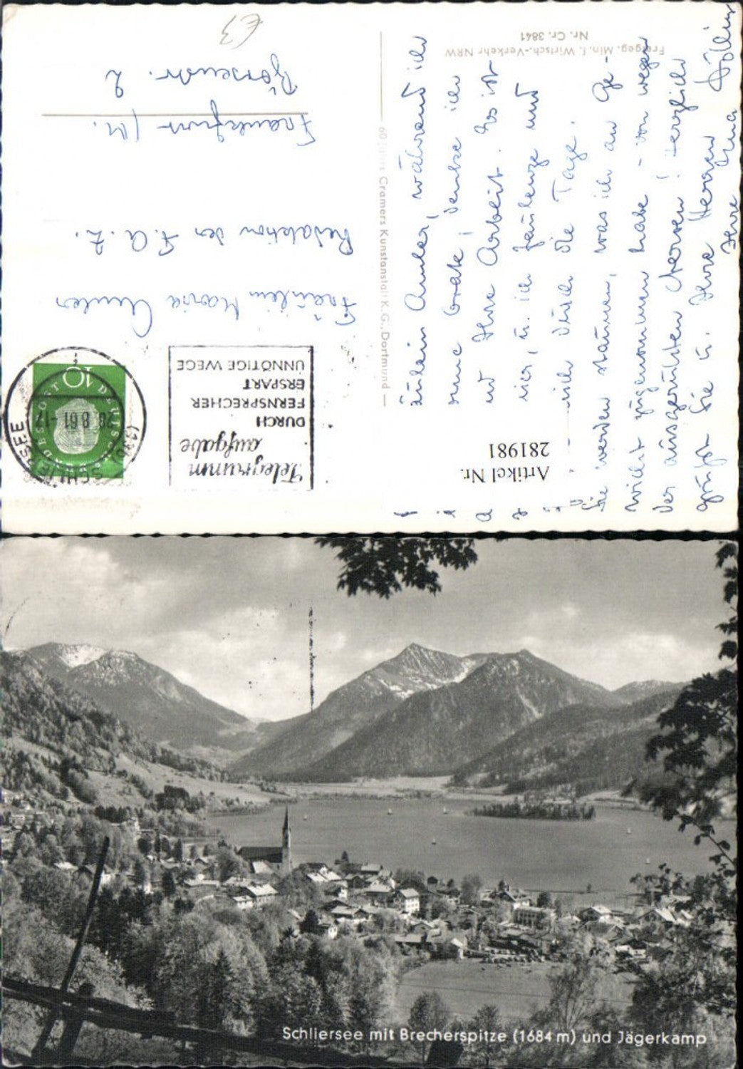 281981,Schliersee Totale m. Brecherspitze u. Jägerkamp Bergkulisse