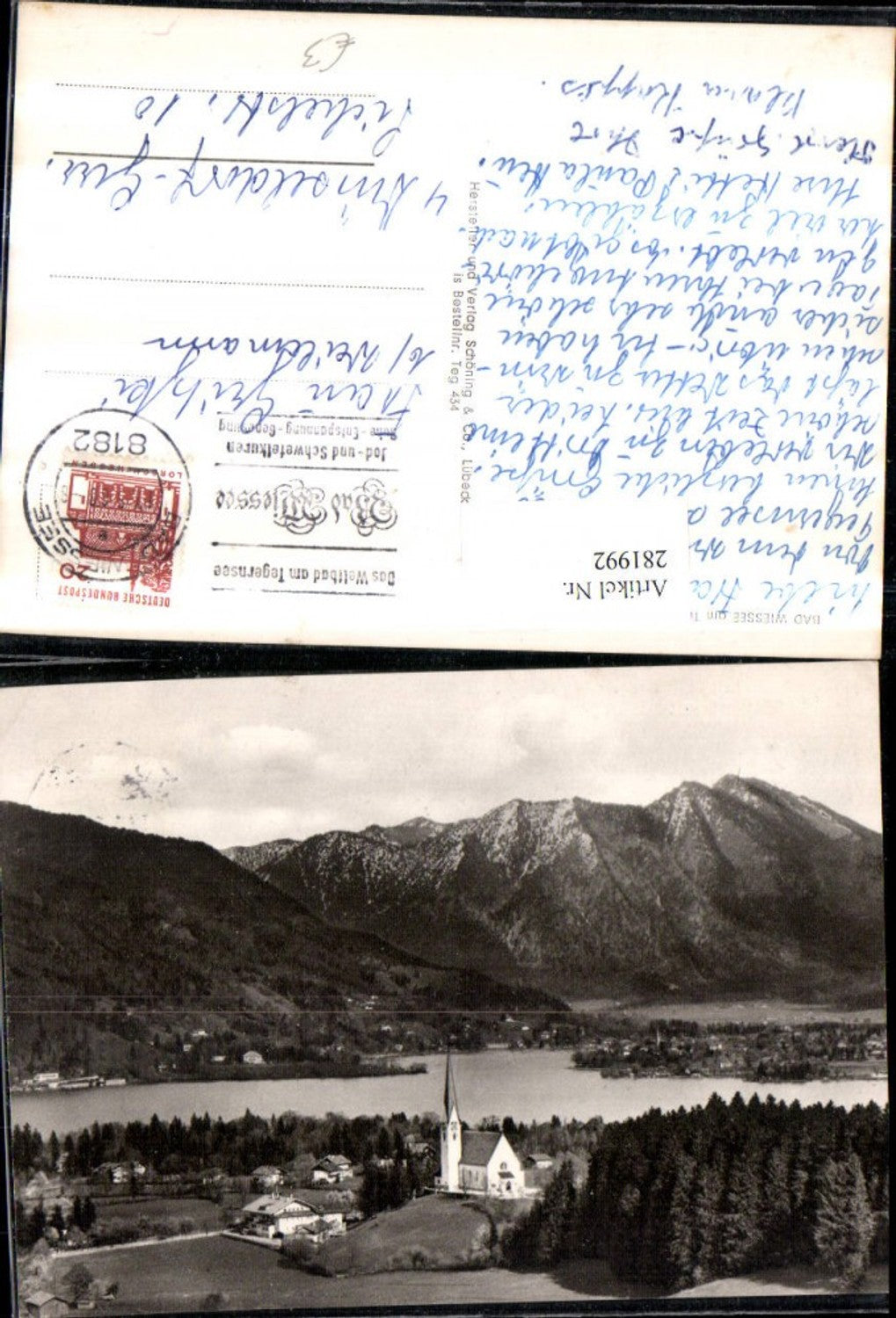 281992,Bad Wiessee Totale am Tegernsee m. Bodenschneid Bergkulisse