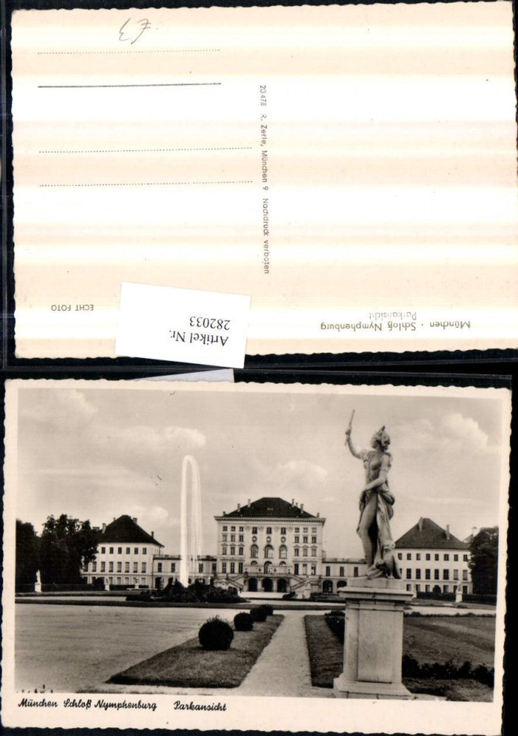 282033,München Schloss Nymphenburg Statue Springbrunnen Fontäne