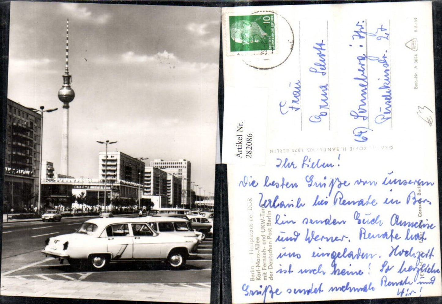 282086,Berlin Karl-Marx-Allee Straßenansicht m. Fernsehturm