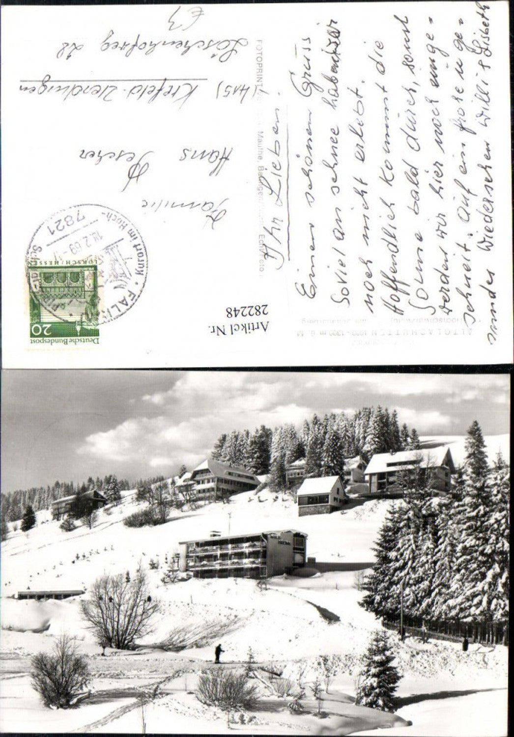 282248,Altglashütten im Schwarzwald am Sommerberg Winterbild