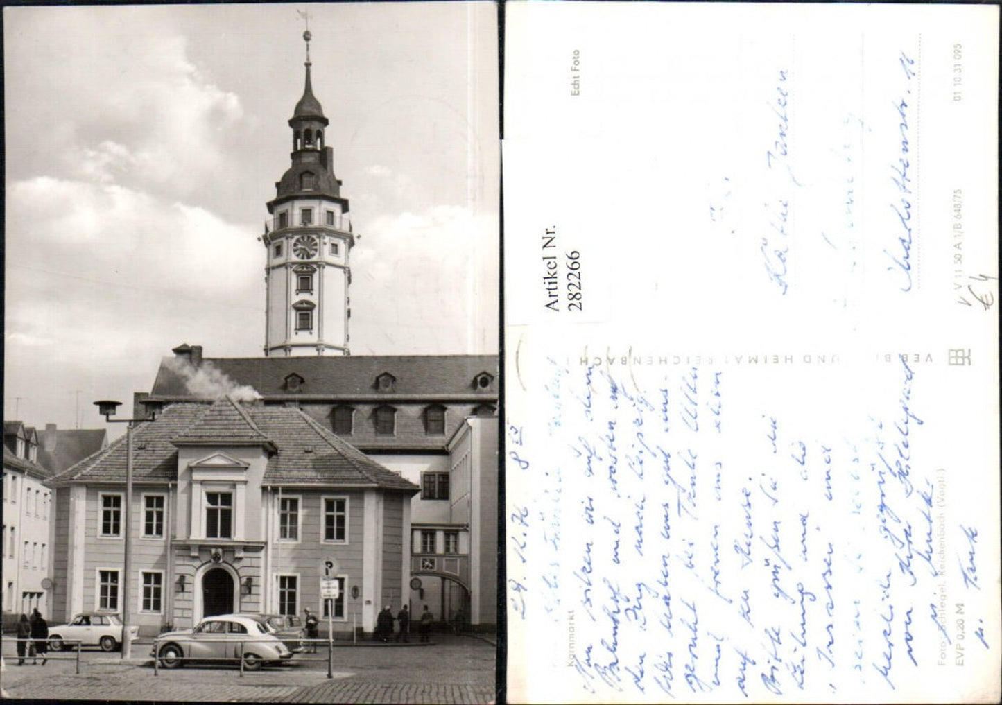 282266, Gera Kornmarkt Kirchenturm pub VEB