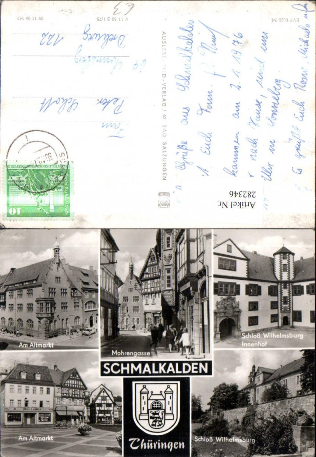 282346,Schmalkalden Schloss Wilhelmsburg Altmarkt Mohrengasse Mehrbildkarte