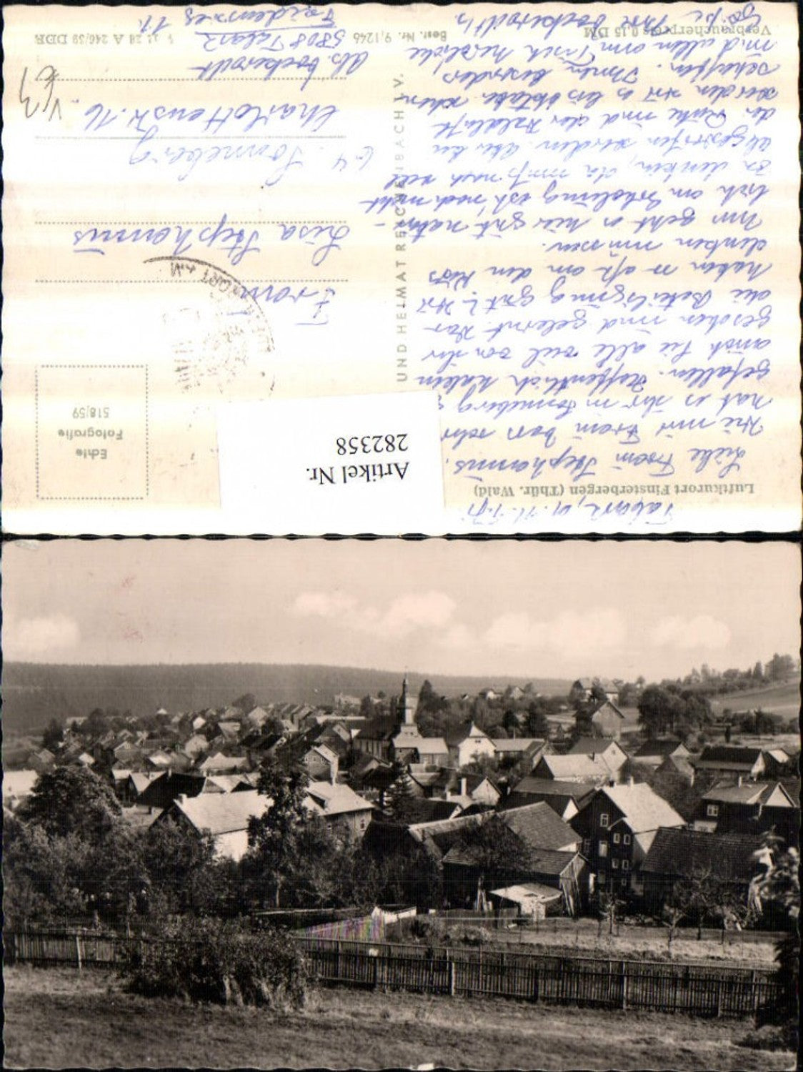 282358,Finsterbergen im Thüringer Wald Totale pub VEB 9/1246